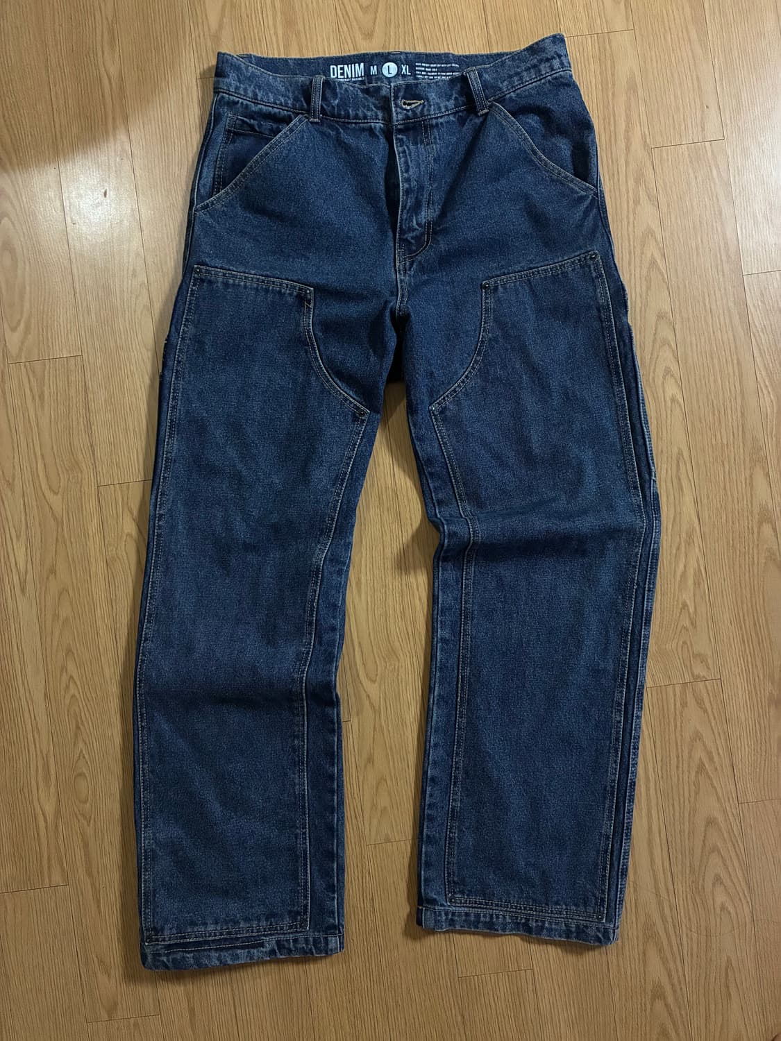 엑스트라오디너리 더블니 팬츠 인디고 L 상품이미지1