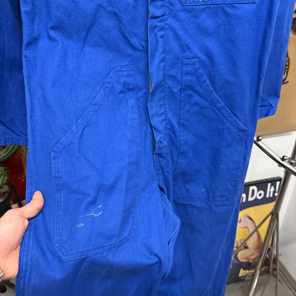 80~90s 프렌치 워크웨어 코튼트윌 집업 점프수트 프랑스생산 N954 상품이미지6