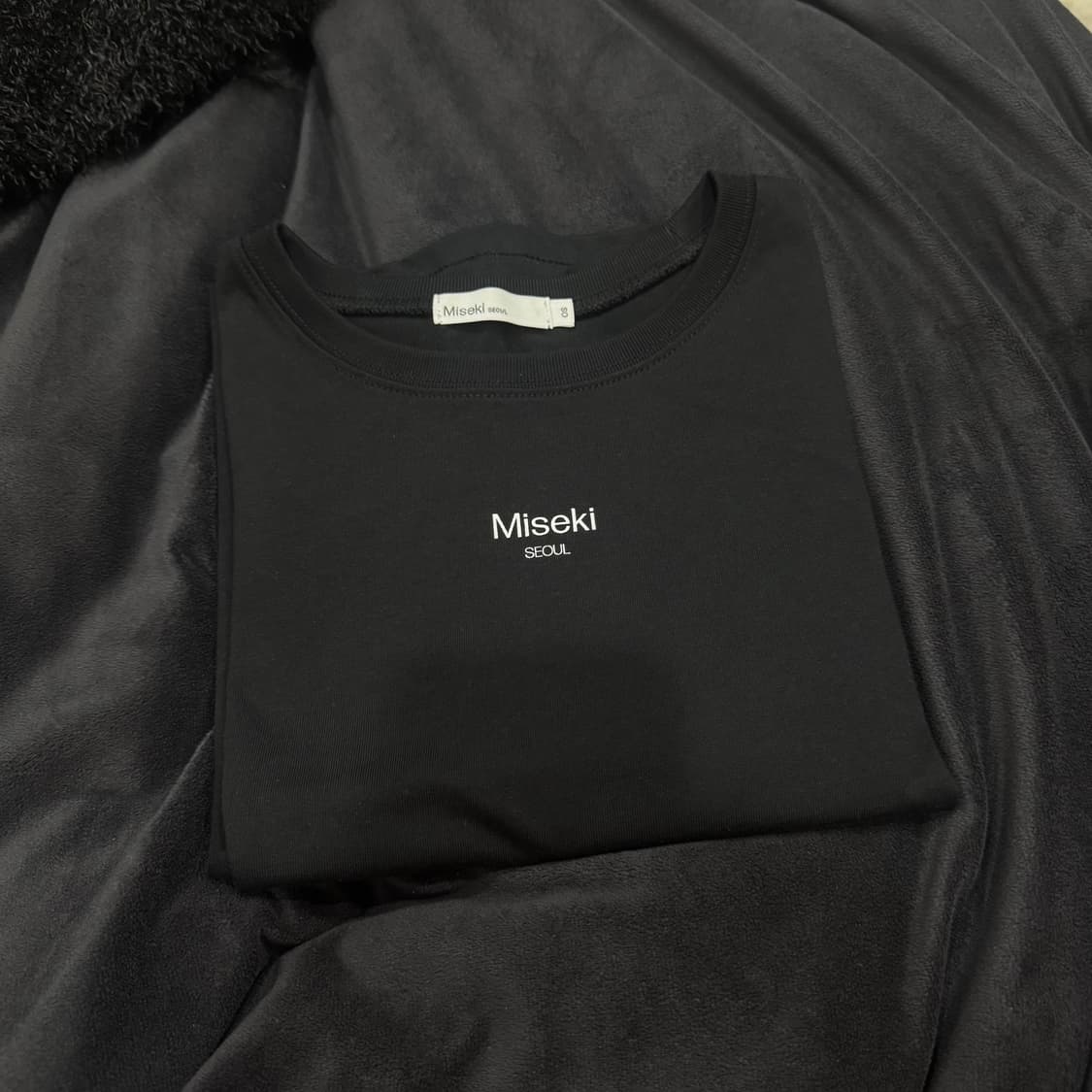 미세키 서울 Mini logo long sleeves Black 상품이미지2