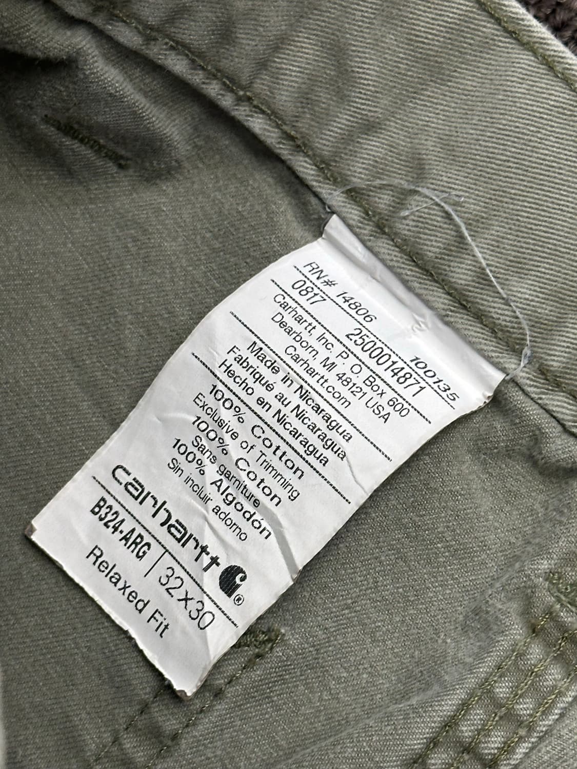 32)칼하트 빈티지 릴렉스 핏 러기드 워크웨어 팬츠 상품이미지4