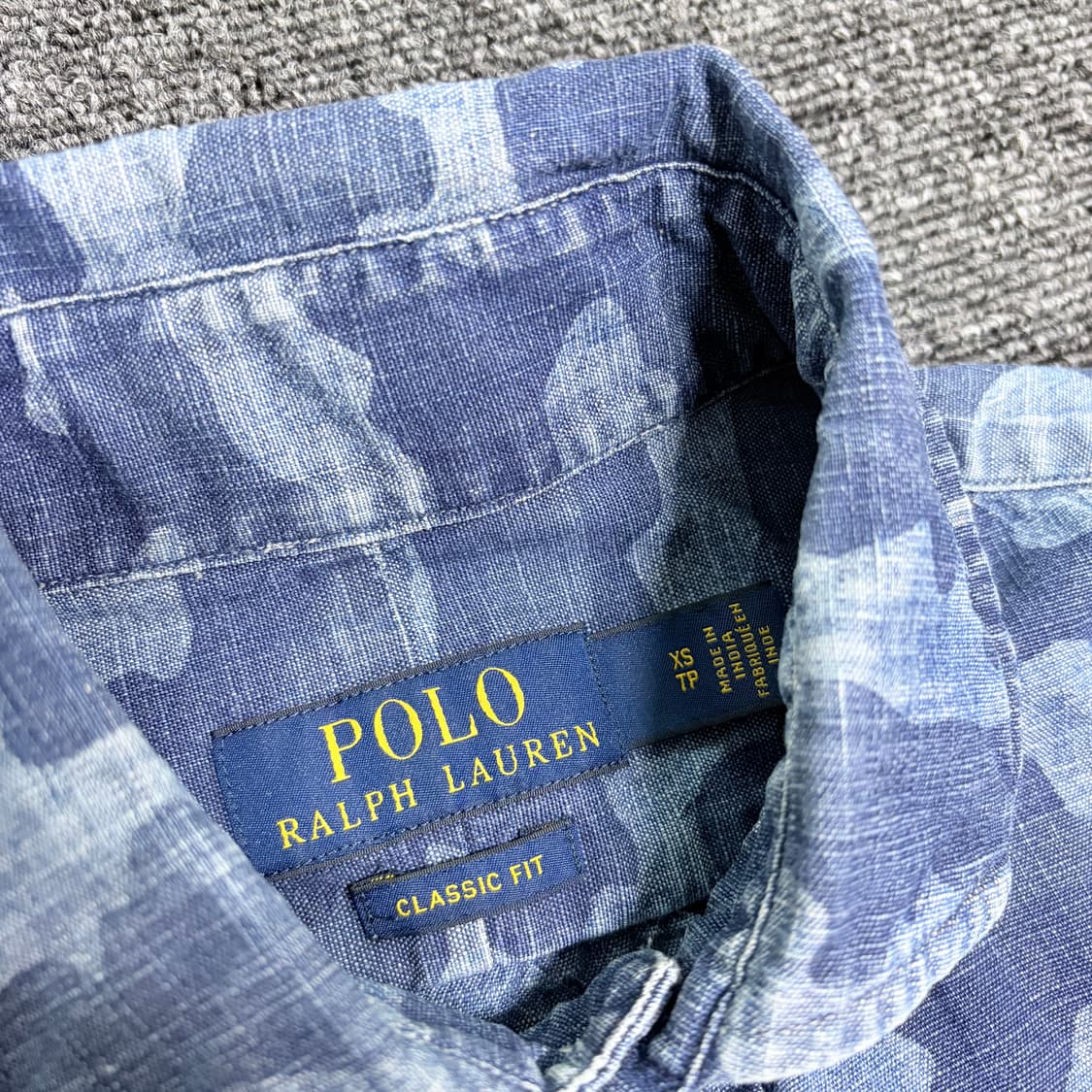 폴로 랄프로렌 인디고 블루 카모플라쥬 셔츠 상품이미지4