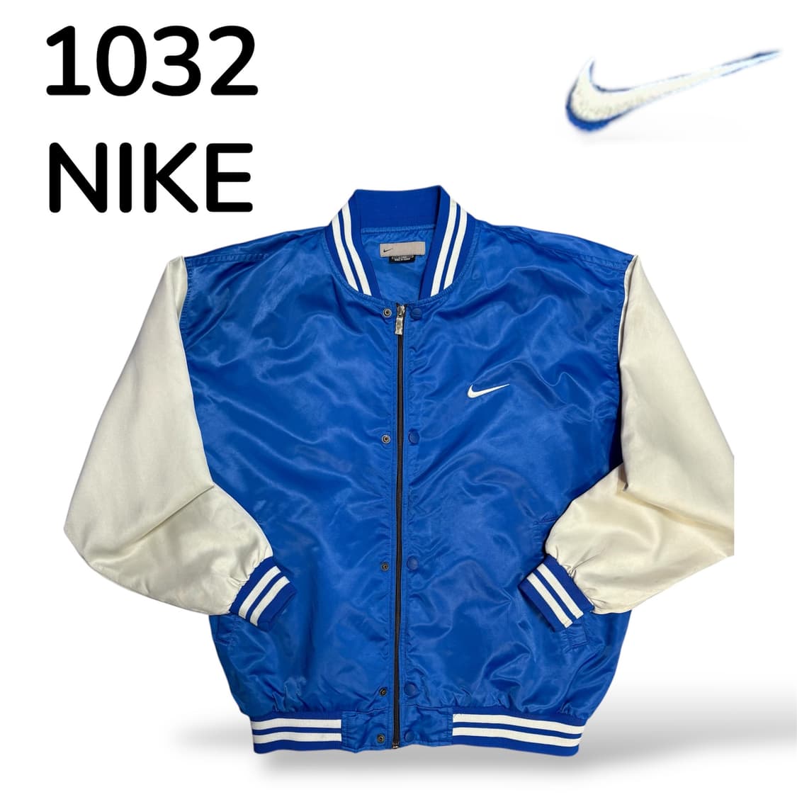 나이키 올드스쿨 스우시 블루 바시티 자켓 L 상품이미지2