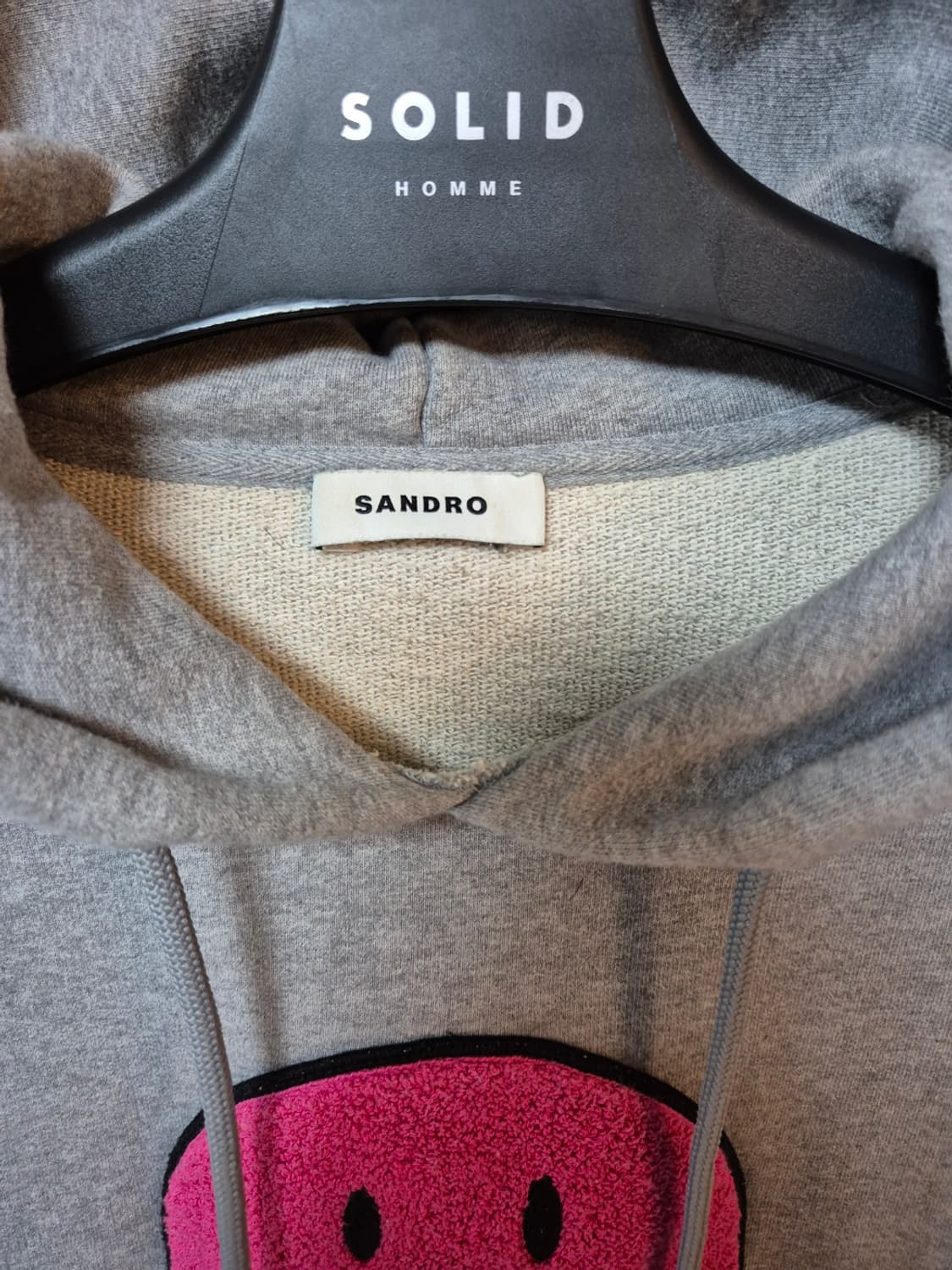 (L) 산드로옴므 SMILEY 그레이 후드티 상품이미지7