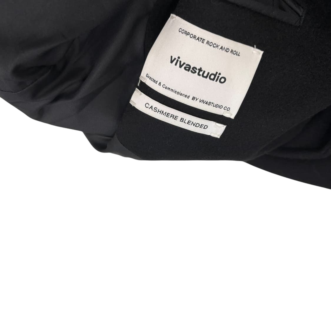 비바스튜디오 블랙 캐시미어 울 롱 코트 상품이미지4