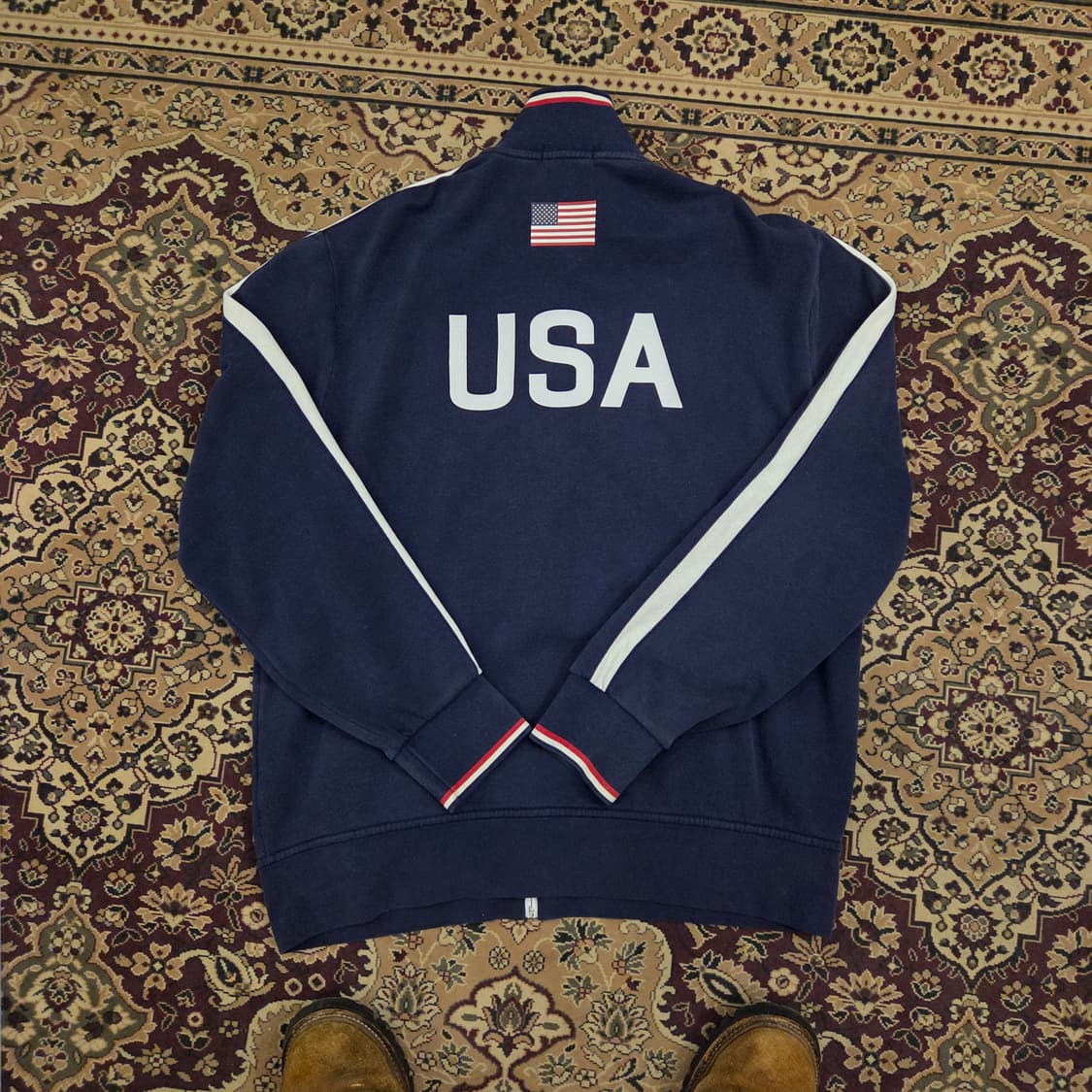 폴로 빅포니 usa 성조기 코튼집업 져지 L 상품이미지2