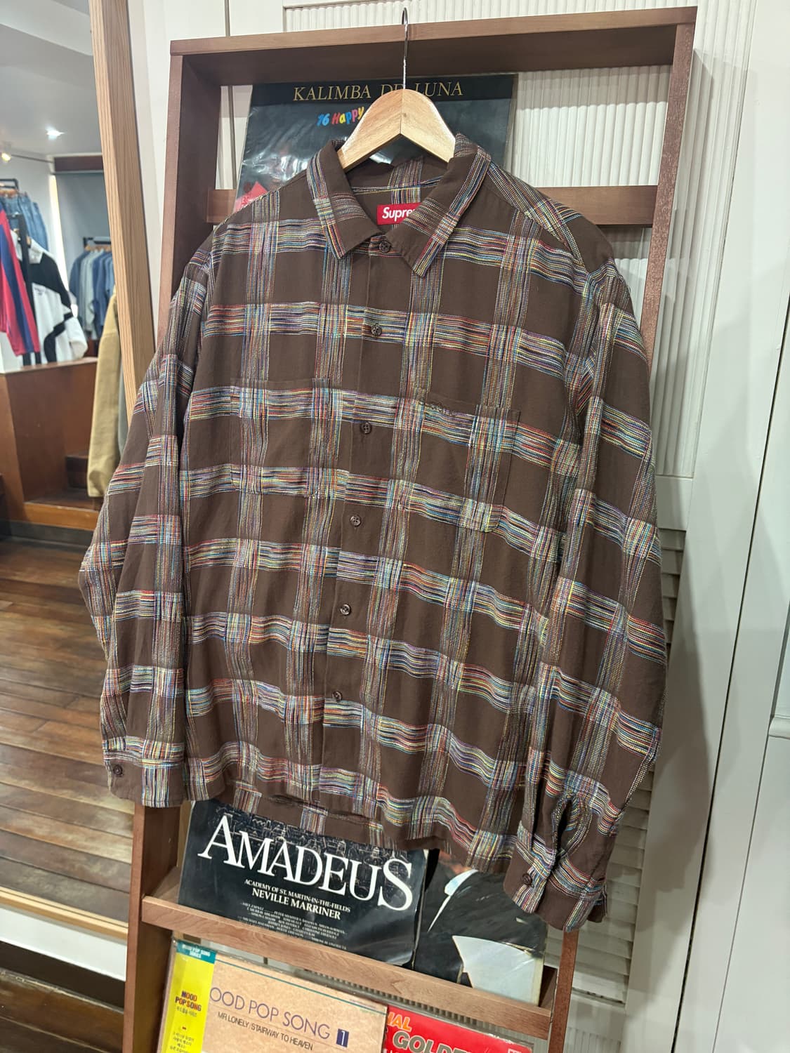 23FW 슈프림 우븐 플레이드 긴팔 셔츠 L 상품이미지1