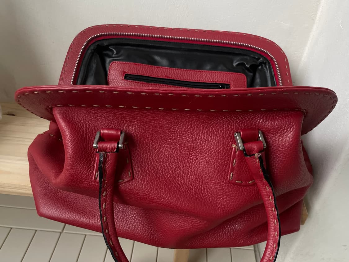 Marquesa Vintage Italian Red Leather Bag 상품이미지6