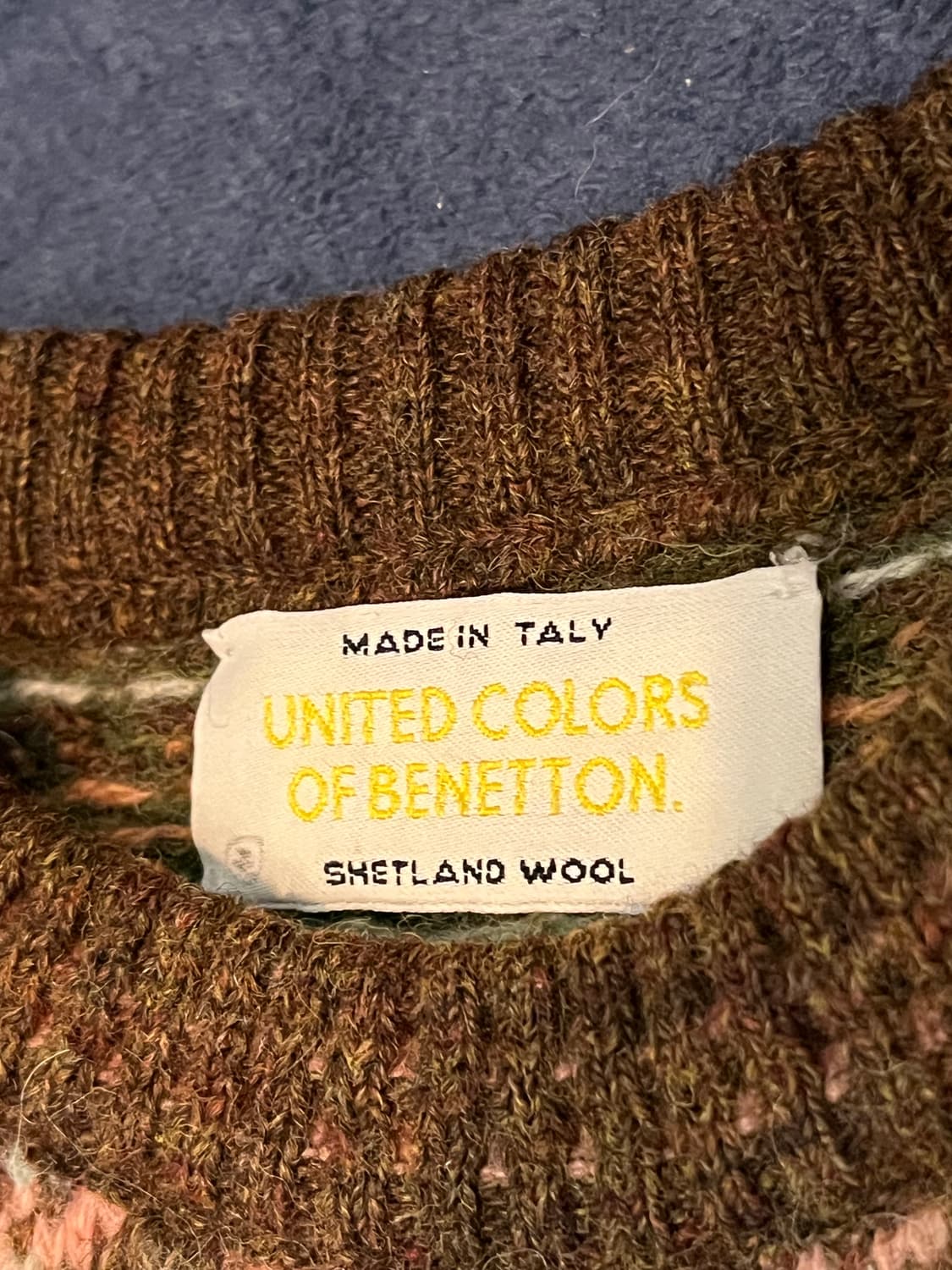 베네통 페어아일 패턴 니트 (이탈리아제) 상품이미지2