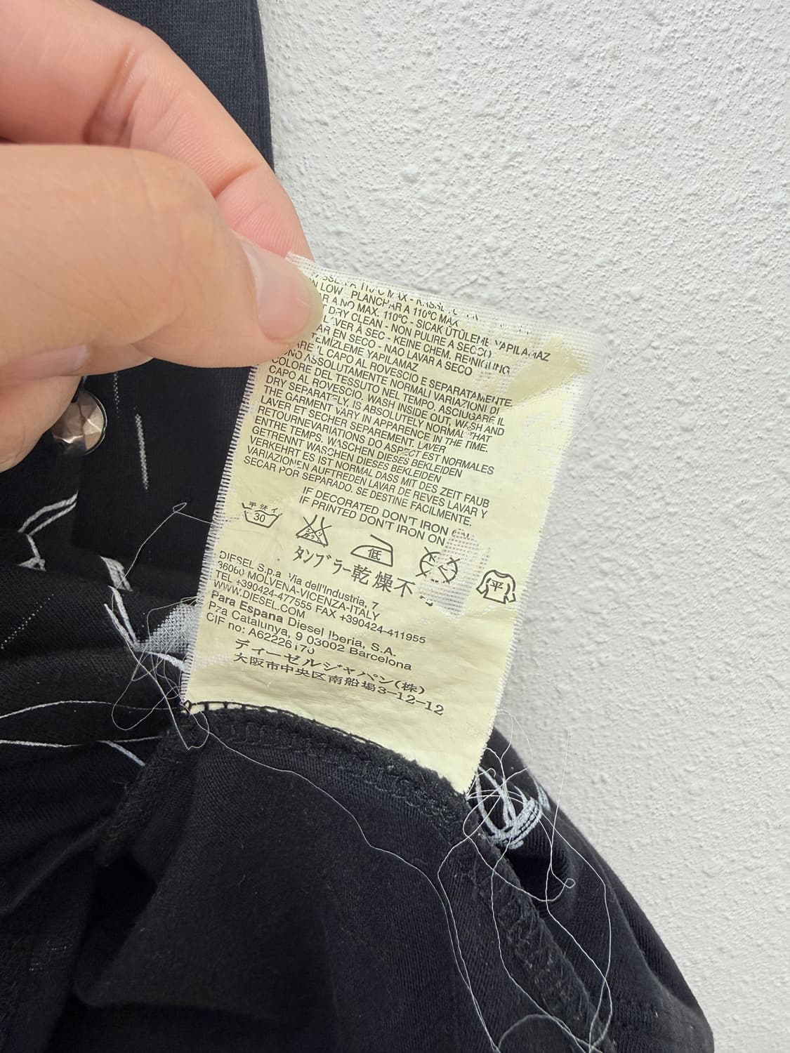 빈티지 Diesel 블랙 그래픽 티셔츠 상품이미지5