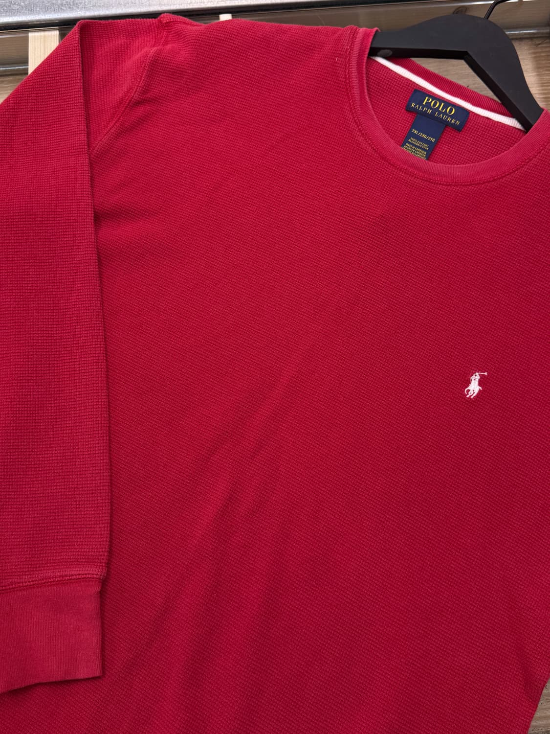 폴로 랄프로렌 워시드 레드 롱슬리브 상품이미지4