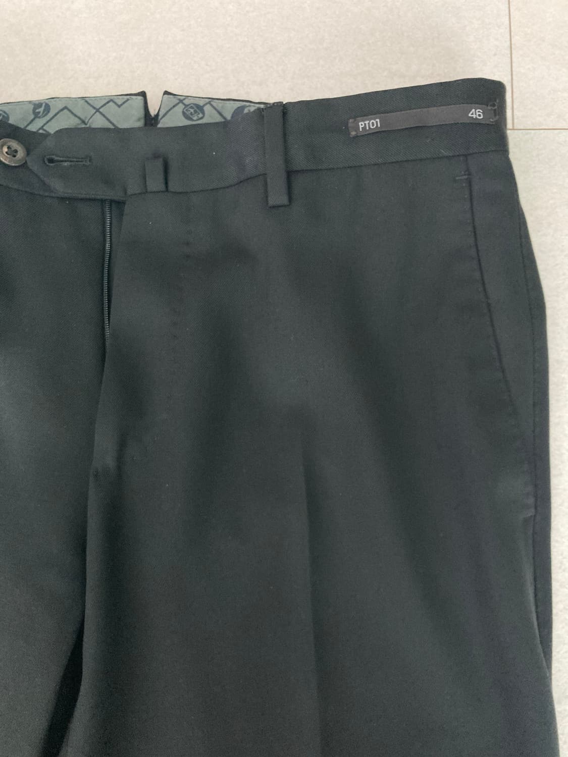 PT01 남성 블랙 슬림핏 바지 46 상품이미지2