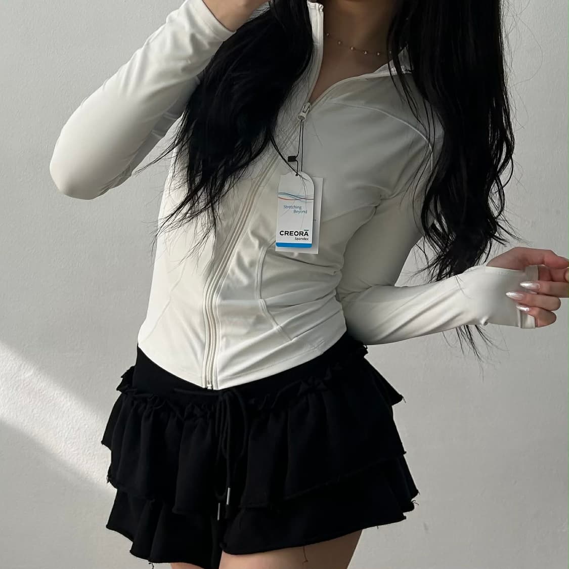 택채새상품 화이트 러닝 져지 자켓 상품이미지2