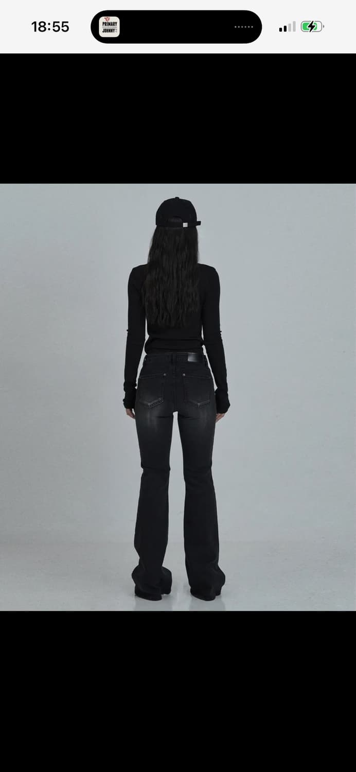 S) 오도어 빈티지 로우진 흑청  상품이미지2