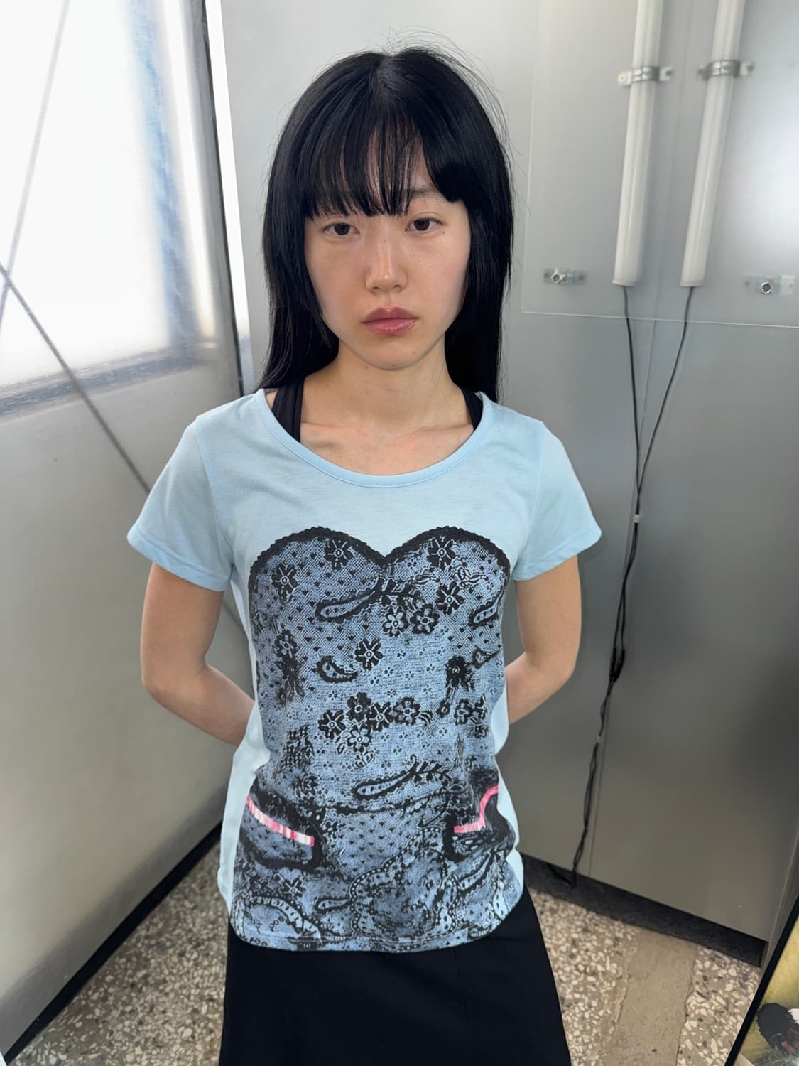 Corset print tee 상품이미지4