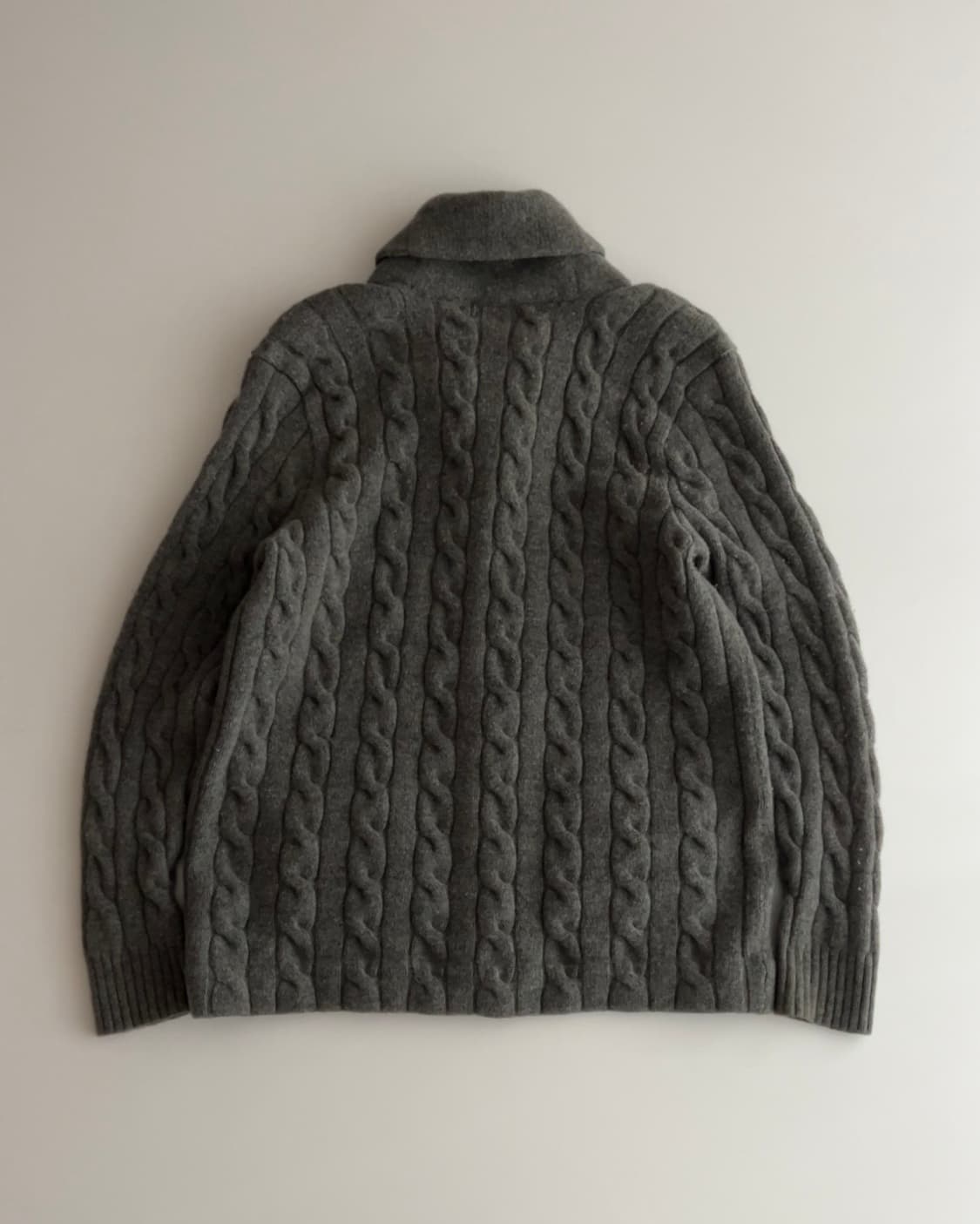 폴로 랄프로렌 꽈배기 숄카라 니트 가디건 L 상품이미지2