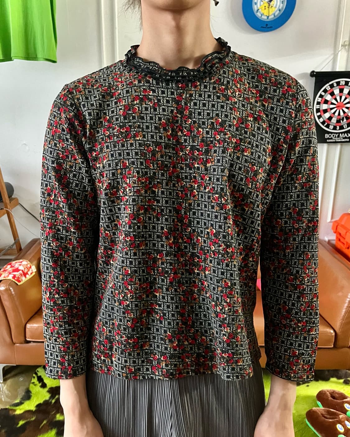 -1990s JPN Vintage Anique Floral Top 상품이미지2
