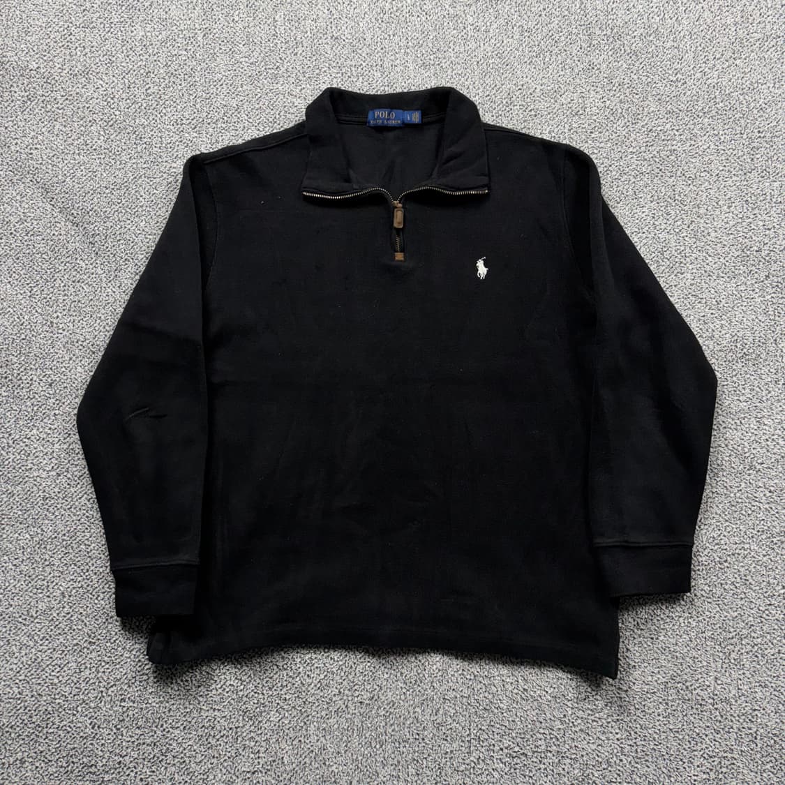 폴로 랄프로렌 블랙 포니 쿼터집업 니트 상품이미지1