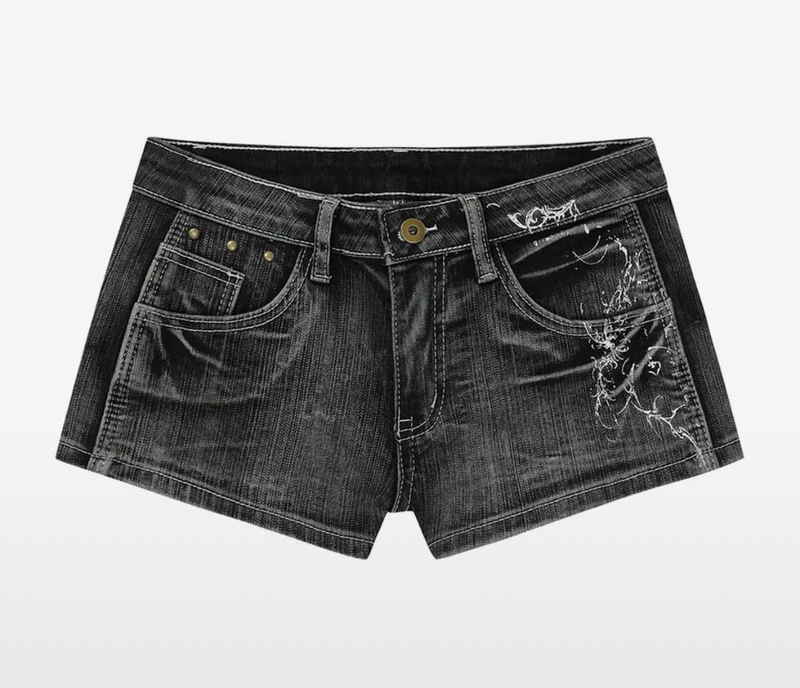 길라아카이브 TATTOOED GRAPHIC DENIM SHORTS 상품이미지1