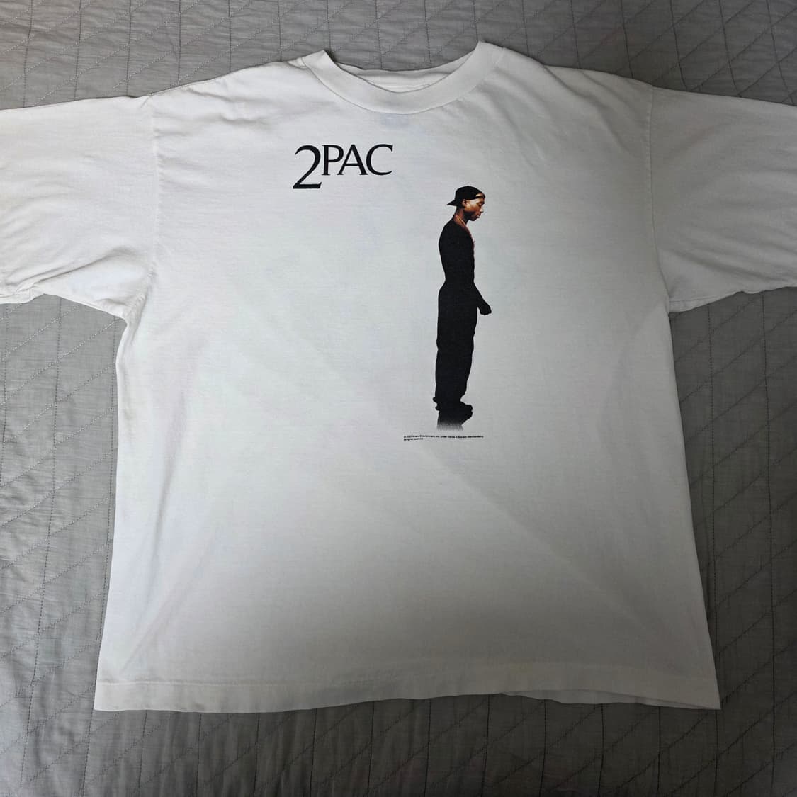 [L] 세인트미카엘 투팍 2PAC 화이트 티셔츠 상품이미지1