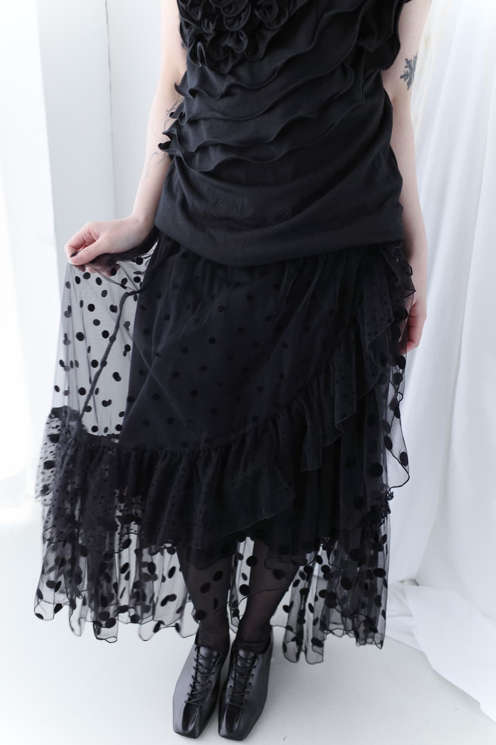 dot frill sha skirt 상품이미지5
