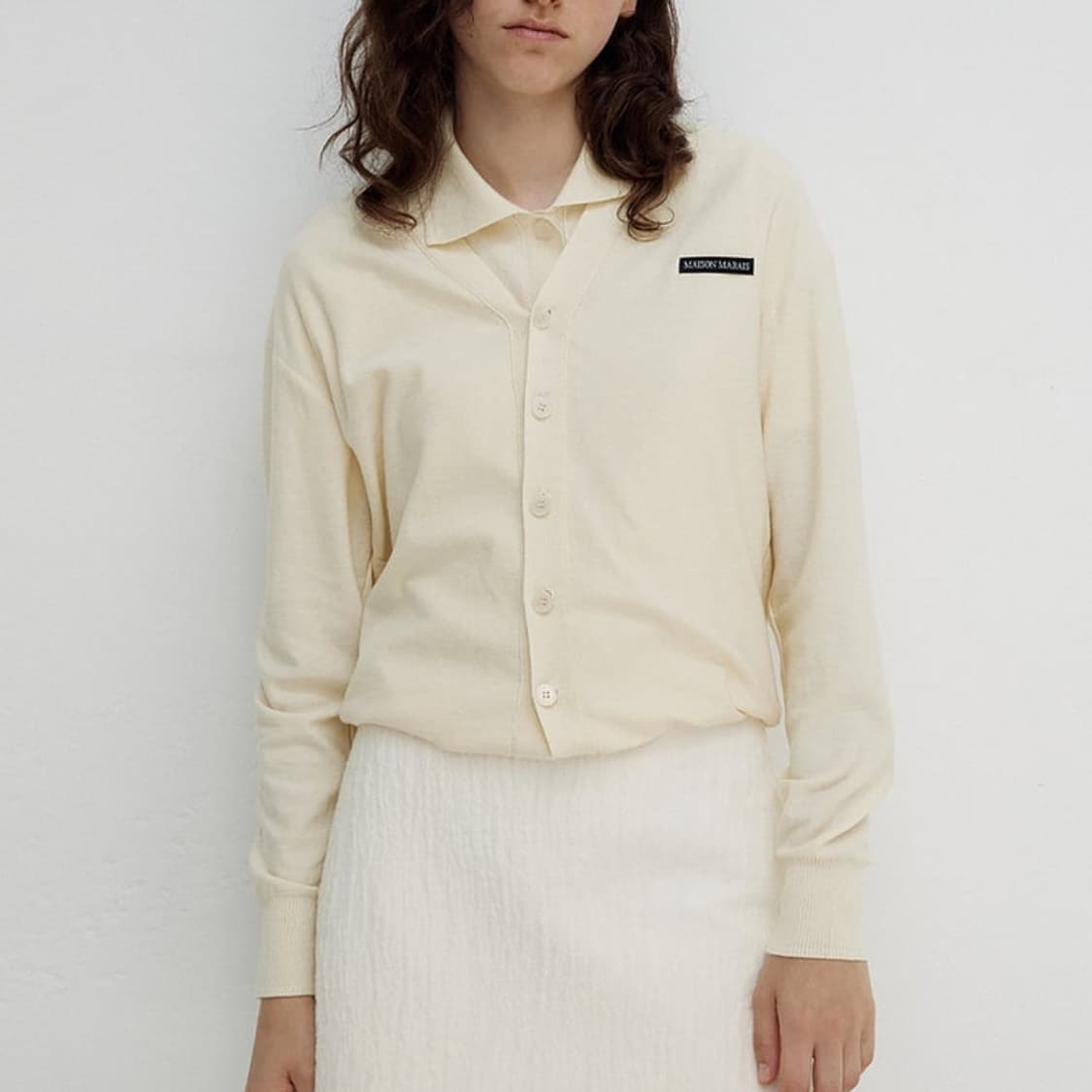 메종마레 25 투웨이 레이어드 가디건 (IVORY) 상품이미지1
