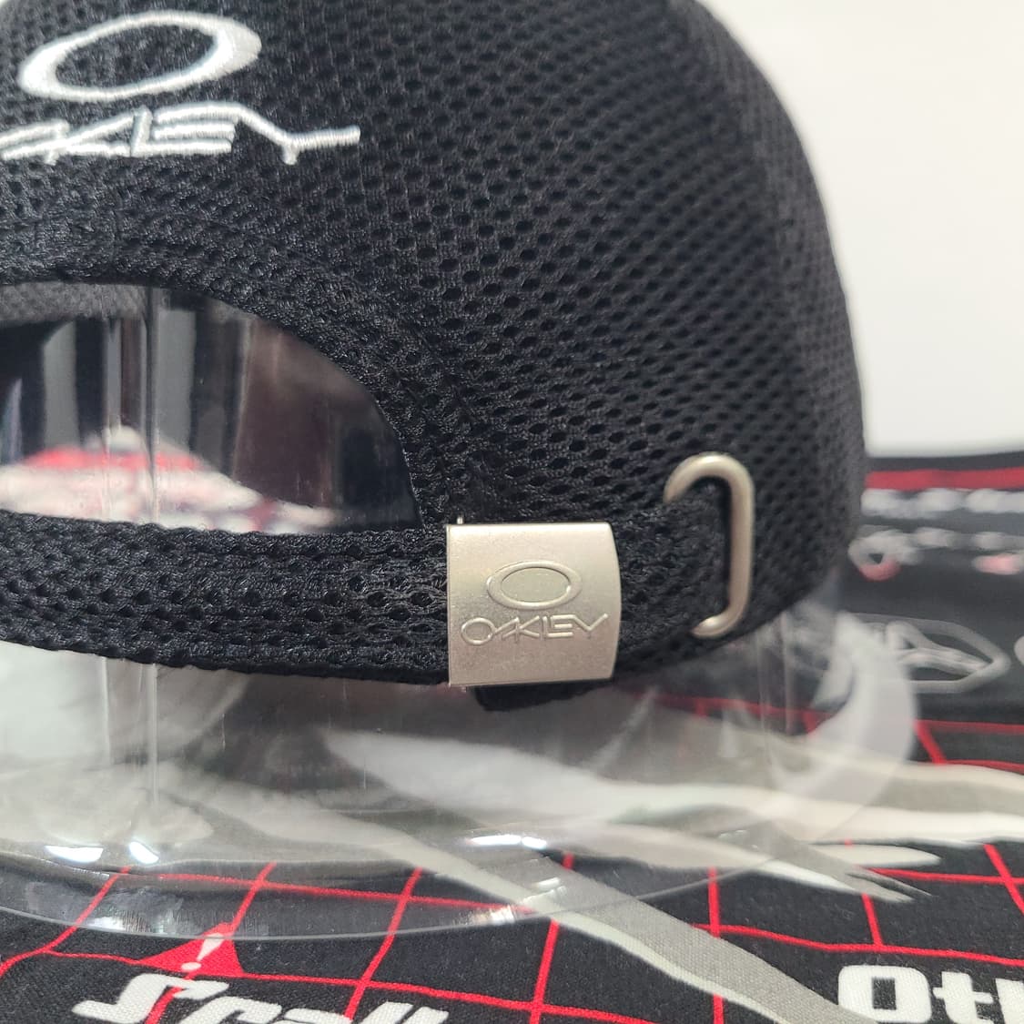 오클리 빈티지 자수 로고 블랙 메쉬 캡 모자 볼캡 상품이미지7