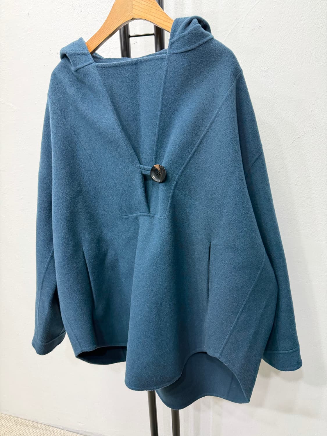 정품) 시스템 한섬 블루 오버사이즈 숏 코트 자켓 82 상품이미지3