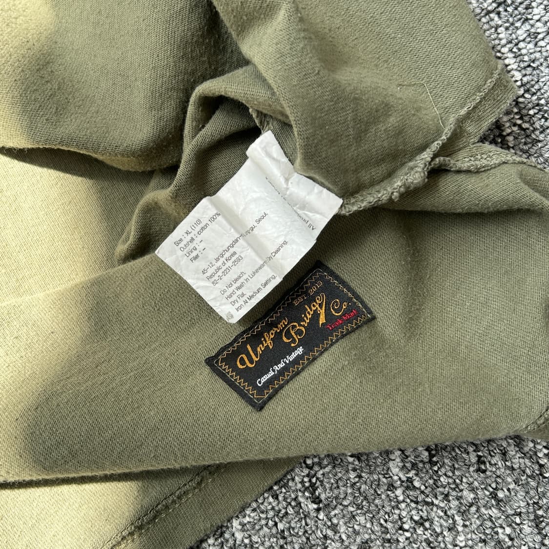 유니폼 브릿지 헤비웨이트 카키 반팔티셔츠 상품이미지6