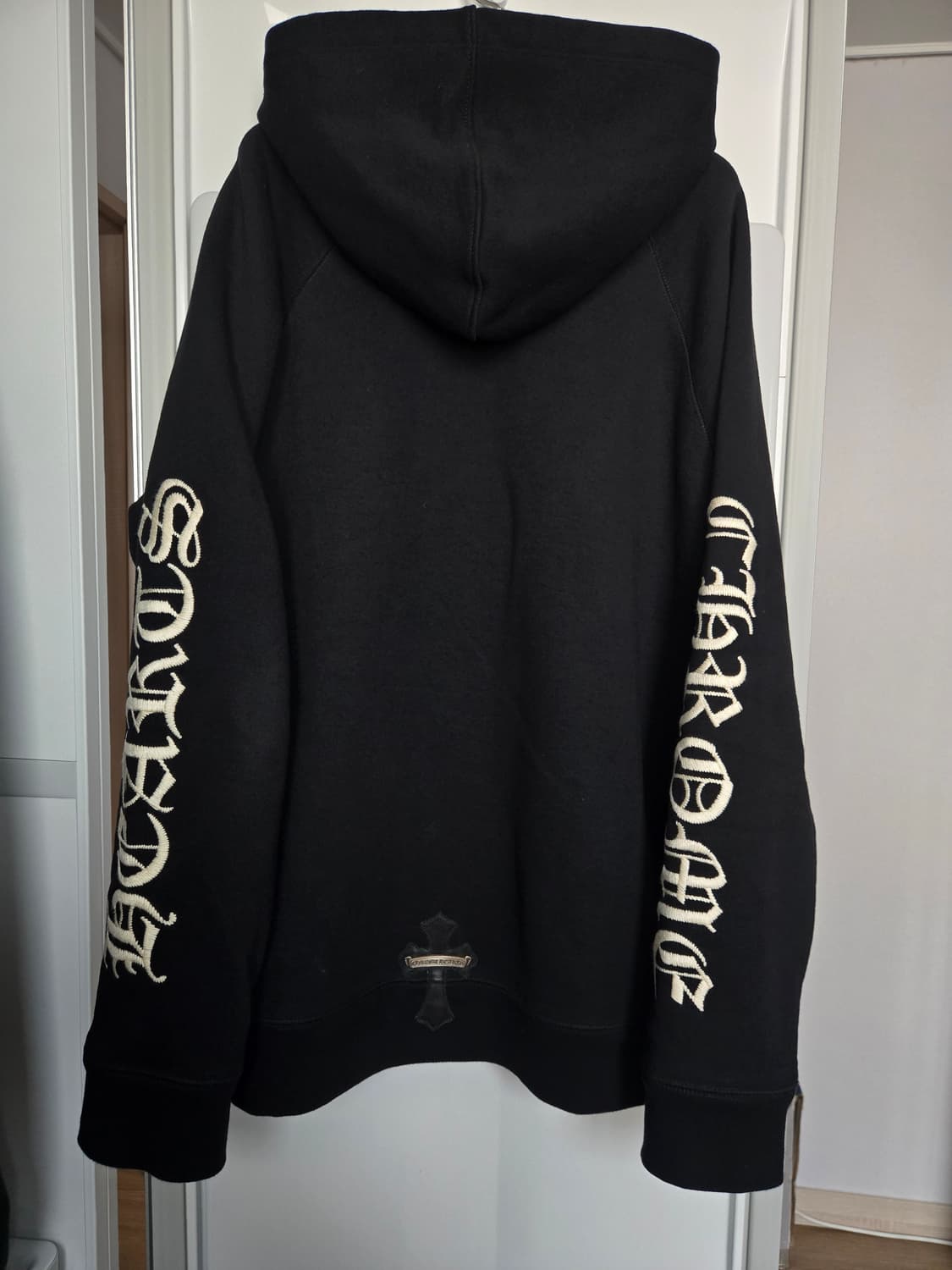 크롬하츠 자수 크로스 가죽은장 패치 후드(정품) 상품이미지2