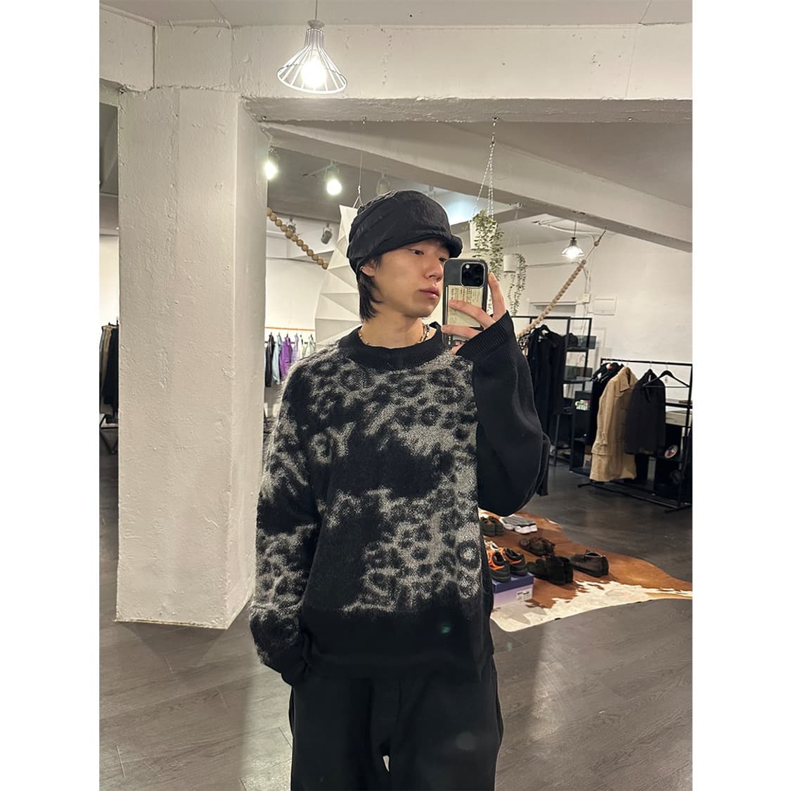 요지야마모토 Y-3 레오파드 니트 상품이미지4