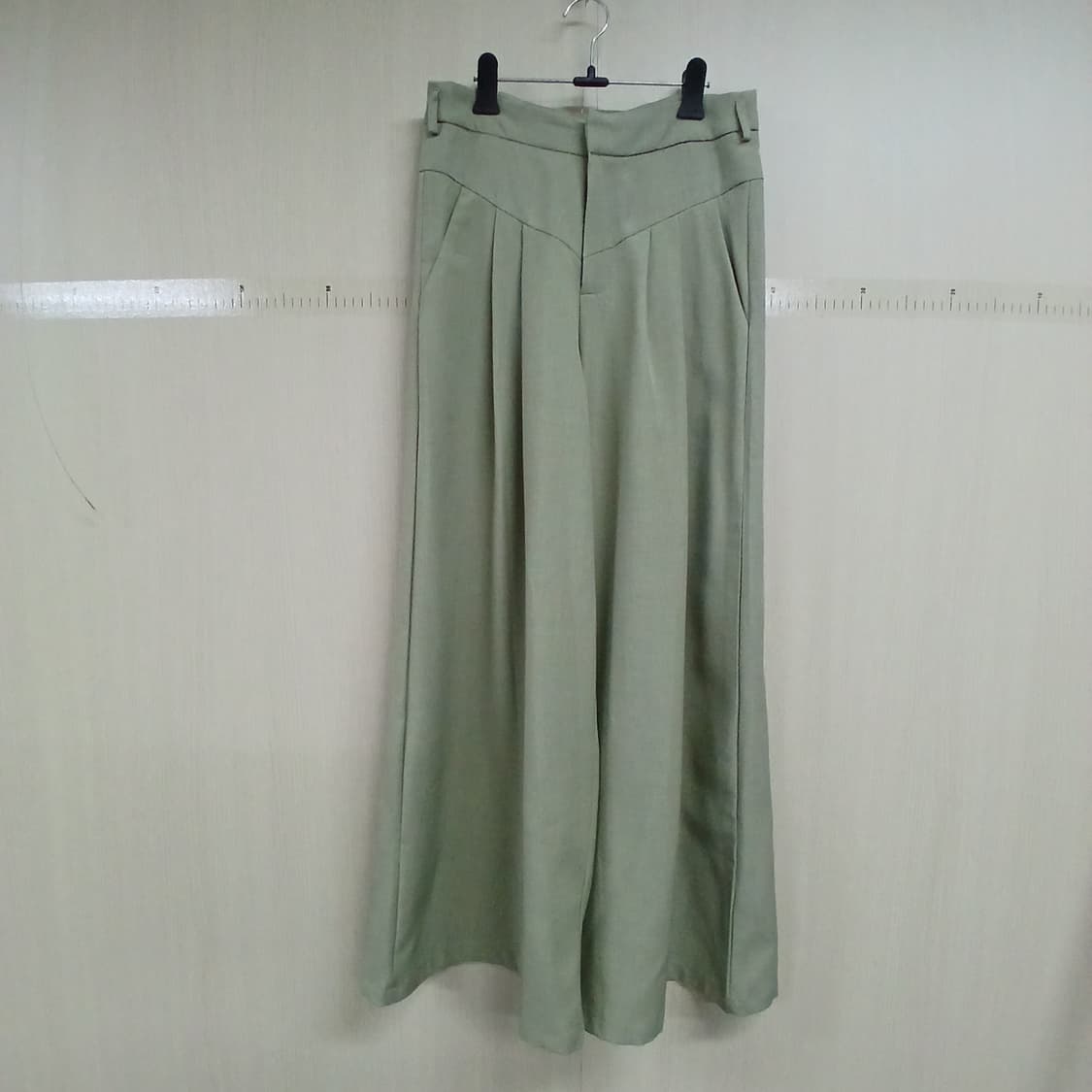 민트색 와이드 팬츠 상품이미지1