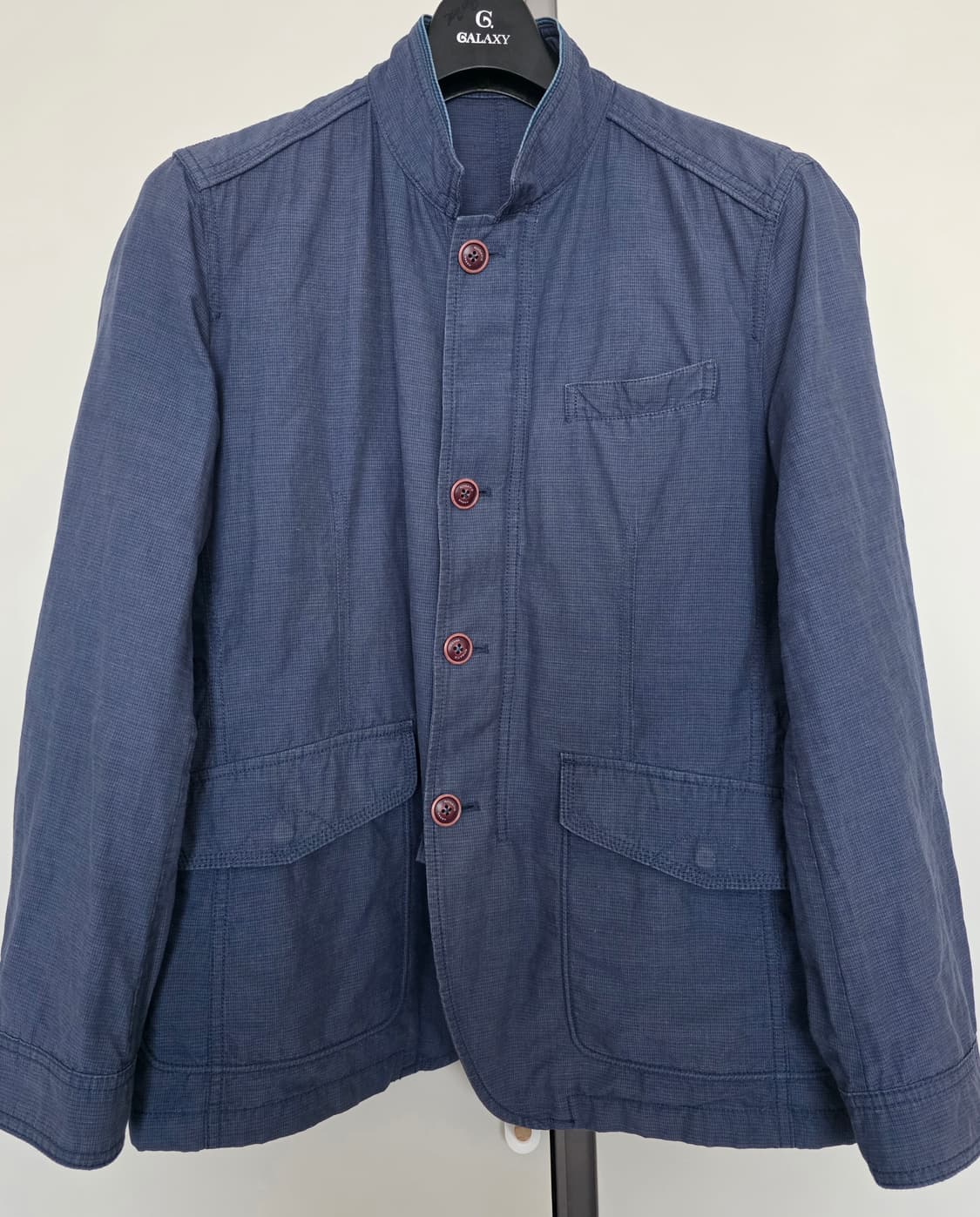 로가디스 (ROGADIS) 언콘 밴드 카라 린넨.코튼 블루 자켓 (100 상품이미지2