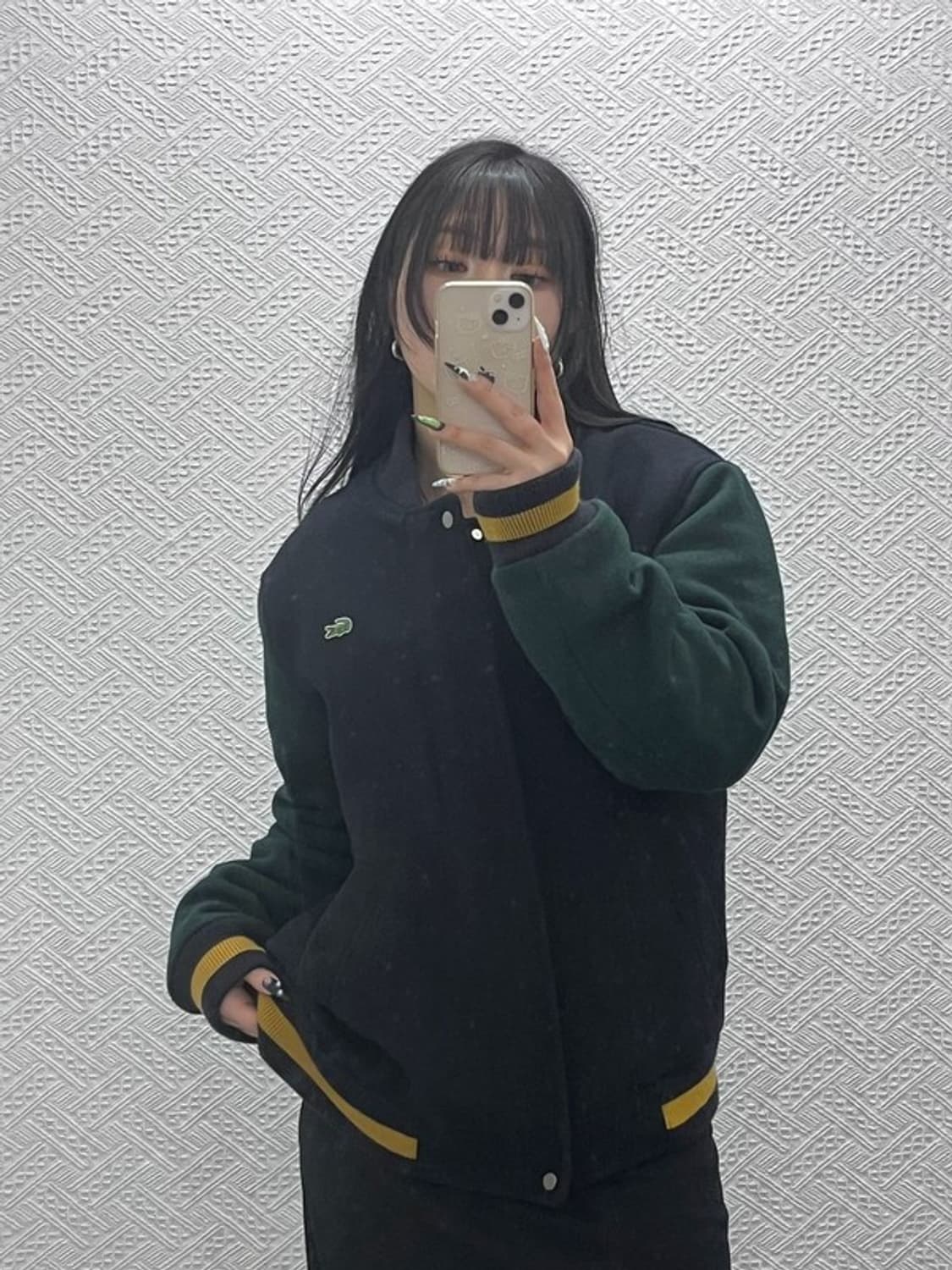 라코스테 올드스쿨 레트로 배색 바시티 자켓 M C08766 상품이미지1