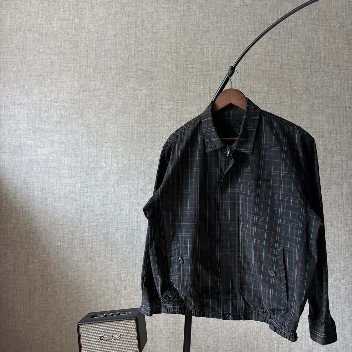 아디다스 90s 체크 패턴 블루종 자켓 상품이미지5