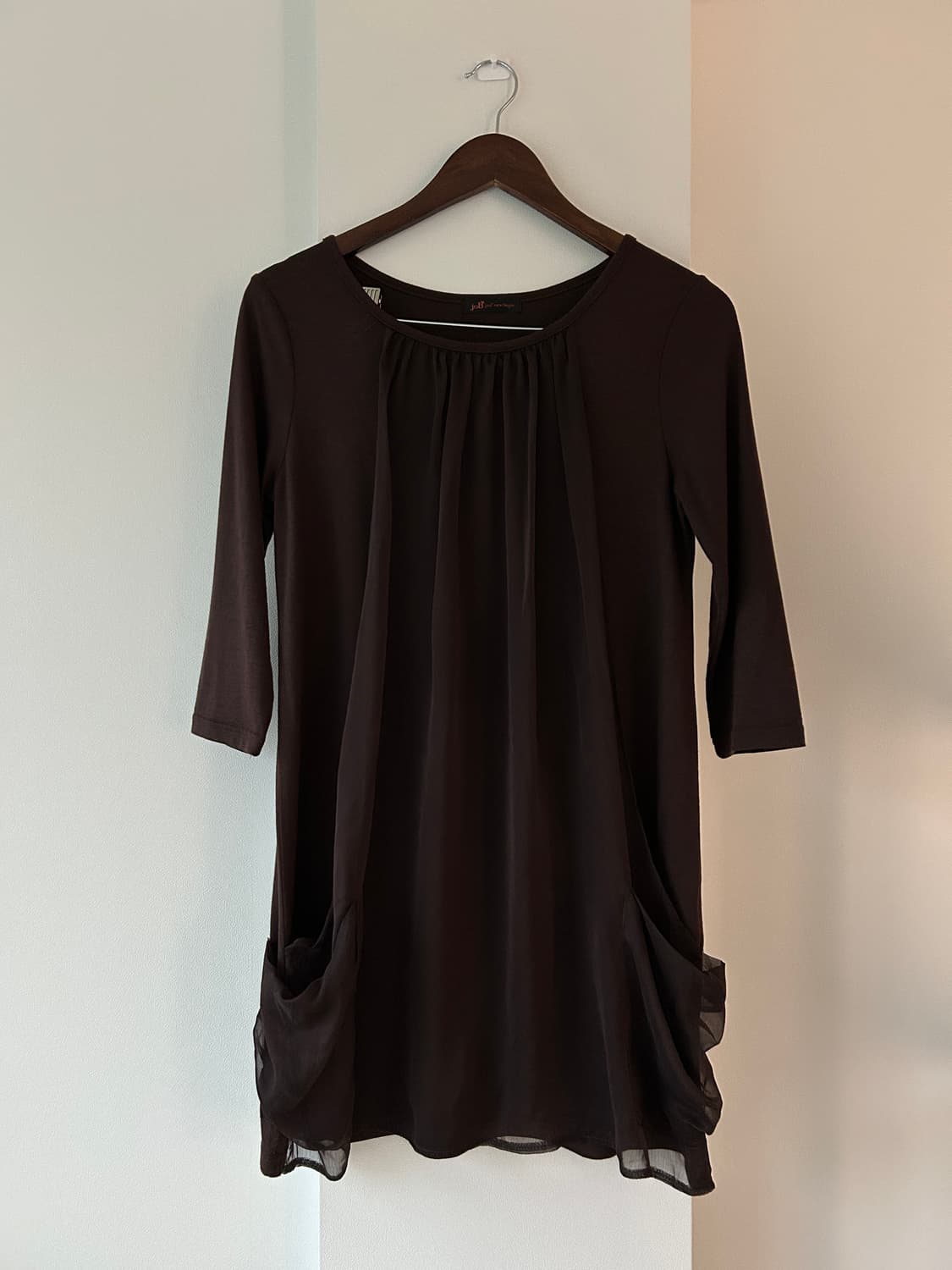 Sheer Layered Brown Dress / 빈티지 미니 원피스 상품이미지7