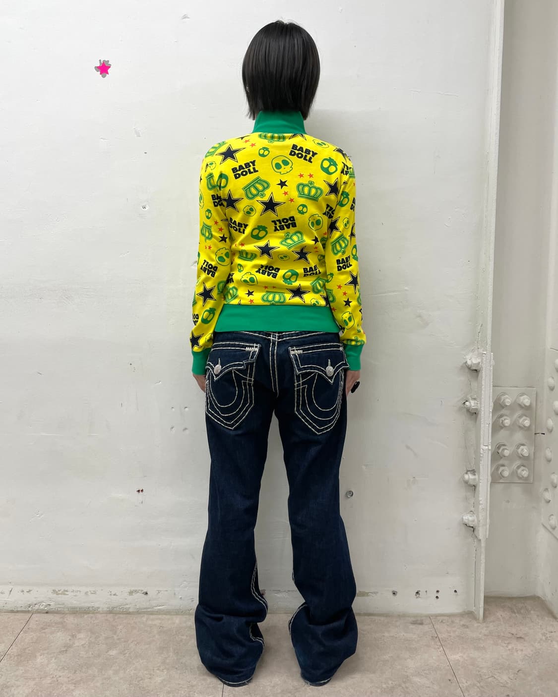 Baby Doll Retro Skeleton Star Track Top  상품이미지5