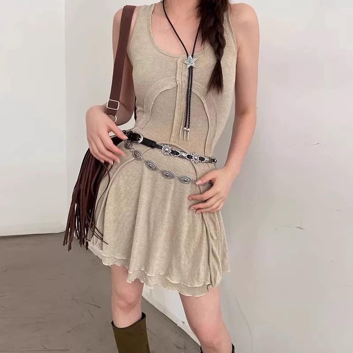 앤틱 오벌 메탈 체인 벨트  상품이미지8