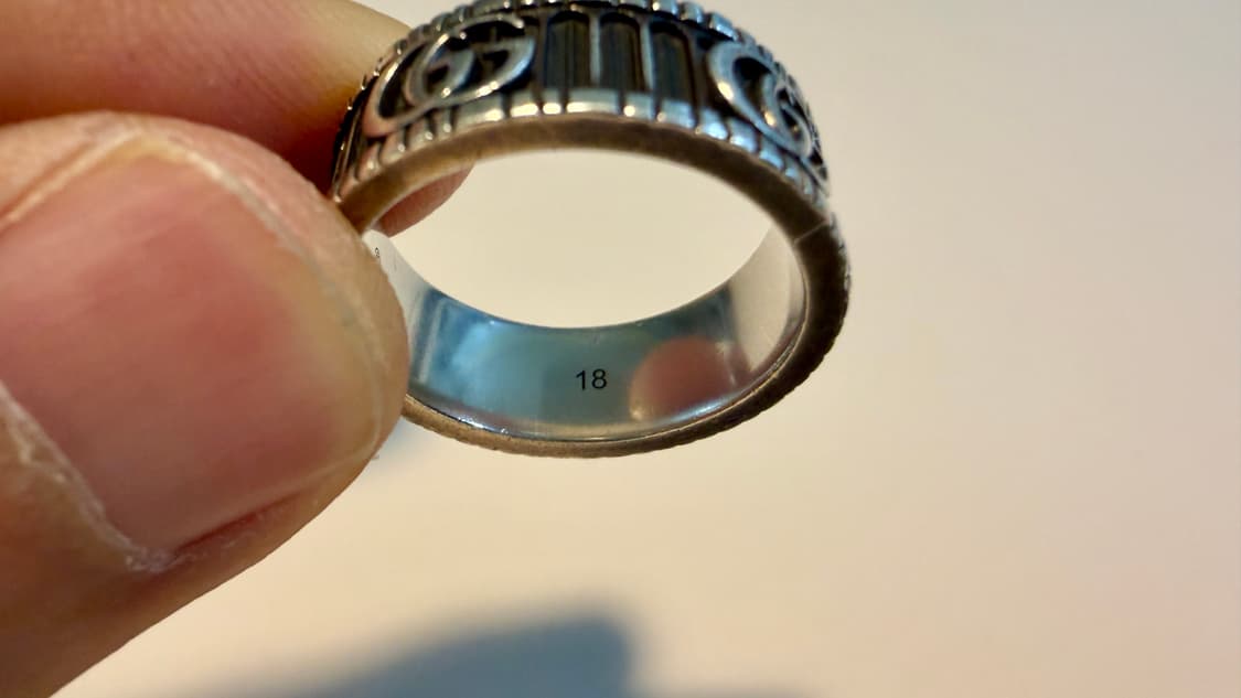 [상태S급] 구찌 더블G 반지 실버 18호 풀박스 판매합니다 상품이미지4