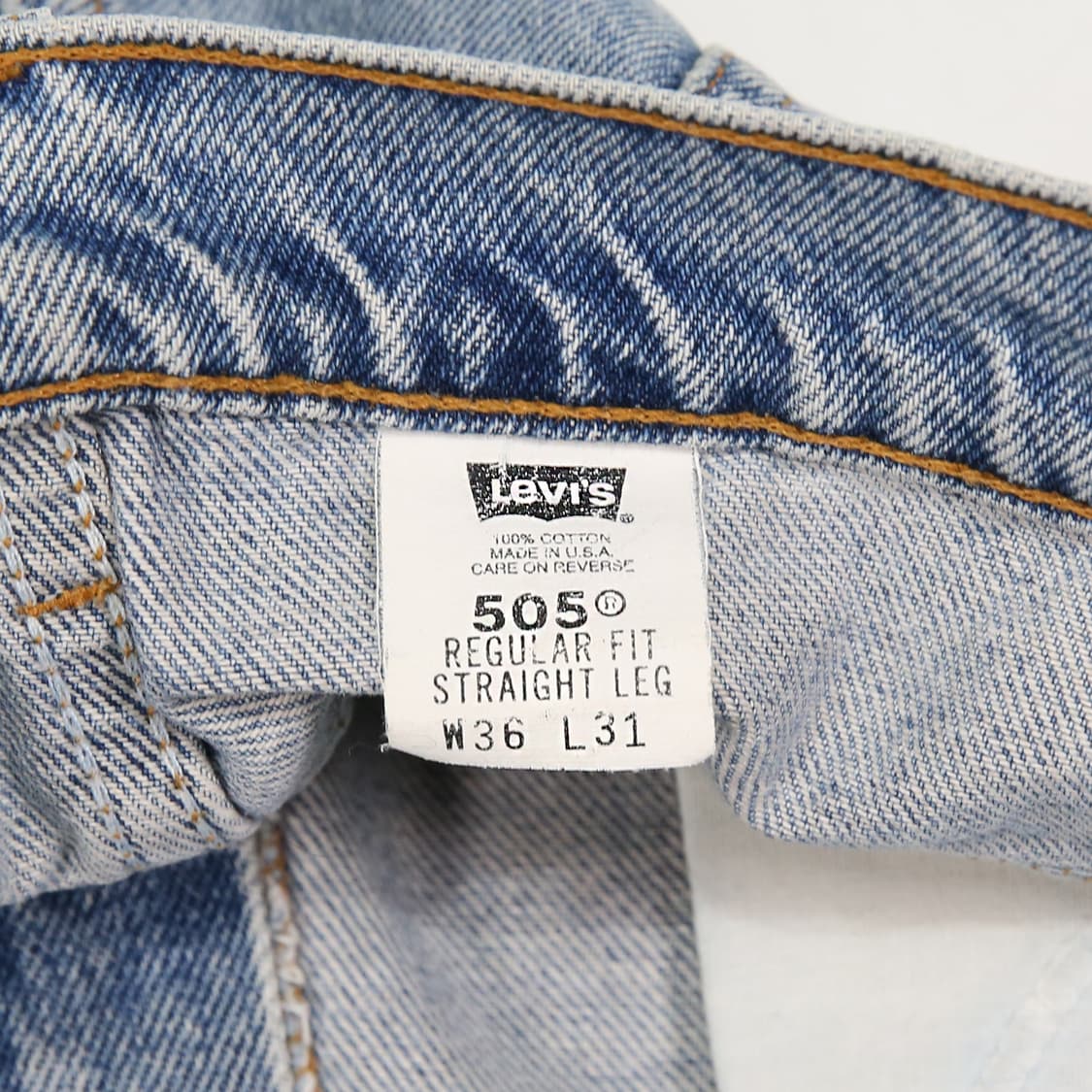리바이스 505 90s 연청 36 (34~35) usa made 상품이미지7