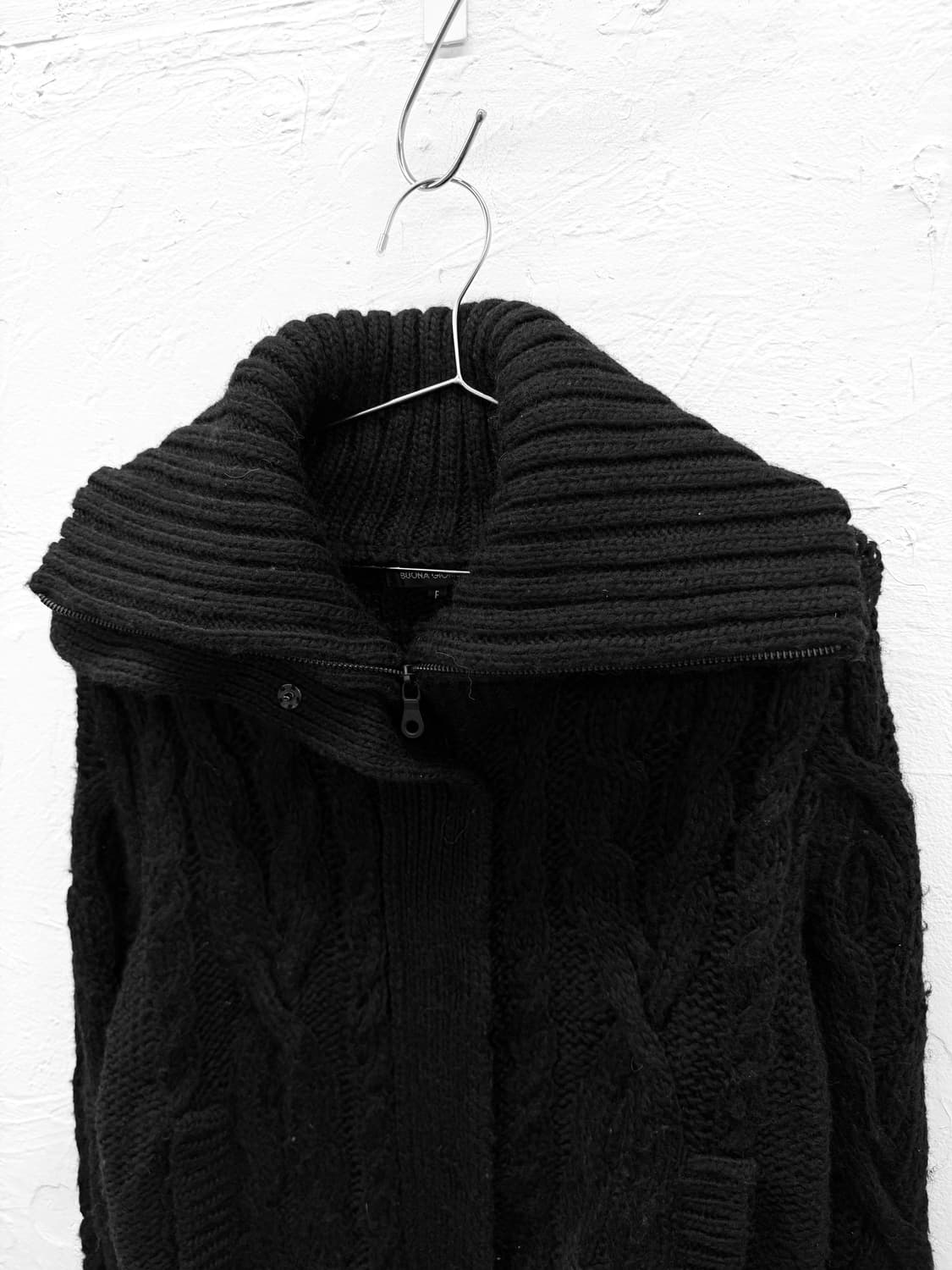 buona giornata 하이넥 니트집업 상품이미지2