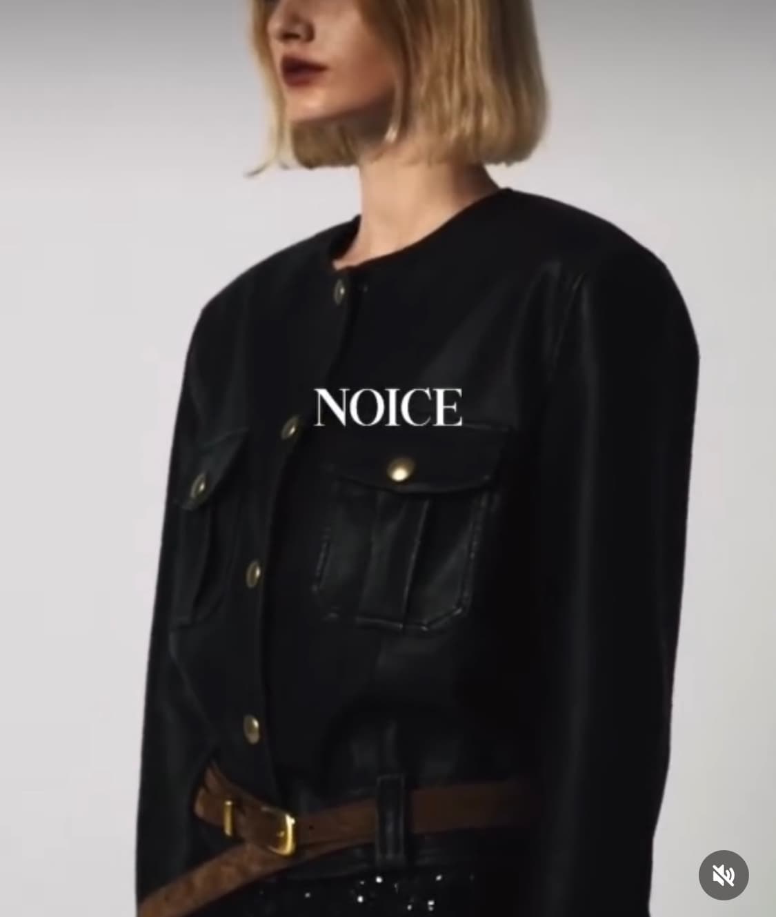 NOICE 레더자켓 우먼 브라운 S 상품이미지1