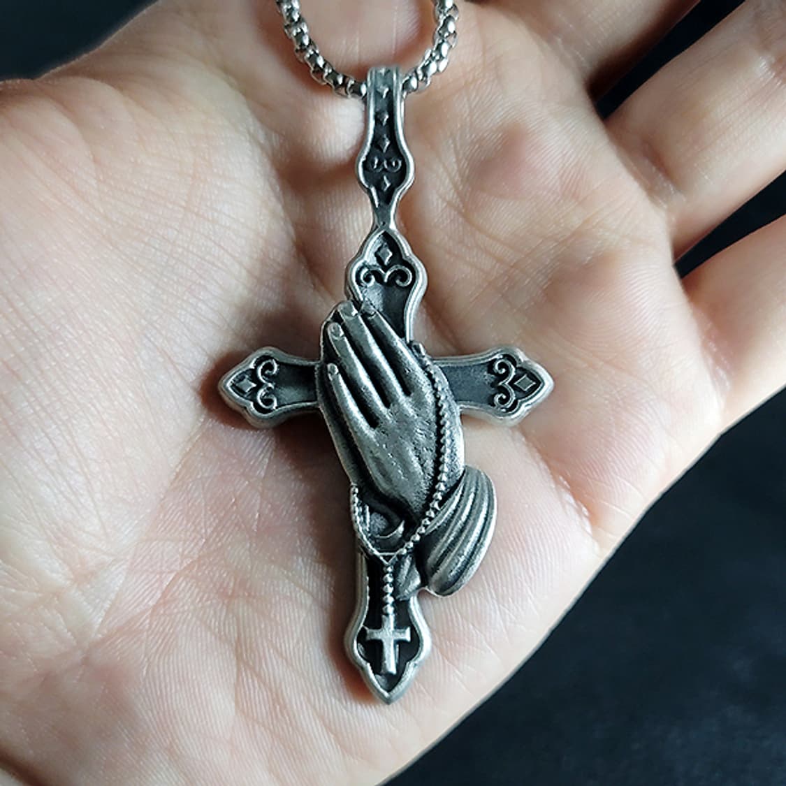 크리스찬 메시아 주석 천주교 기독교 펜던트 클래식 예수 남자 목걸이 상품이미지6
