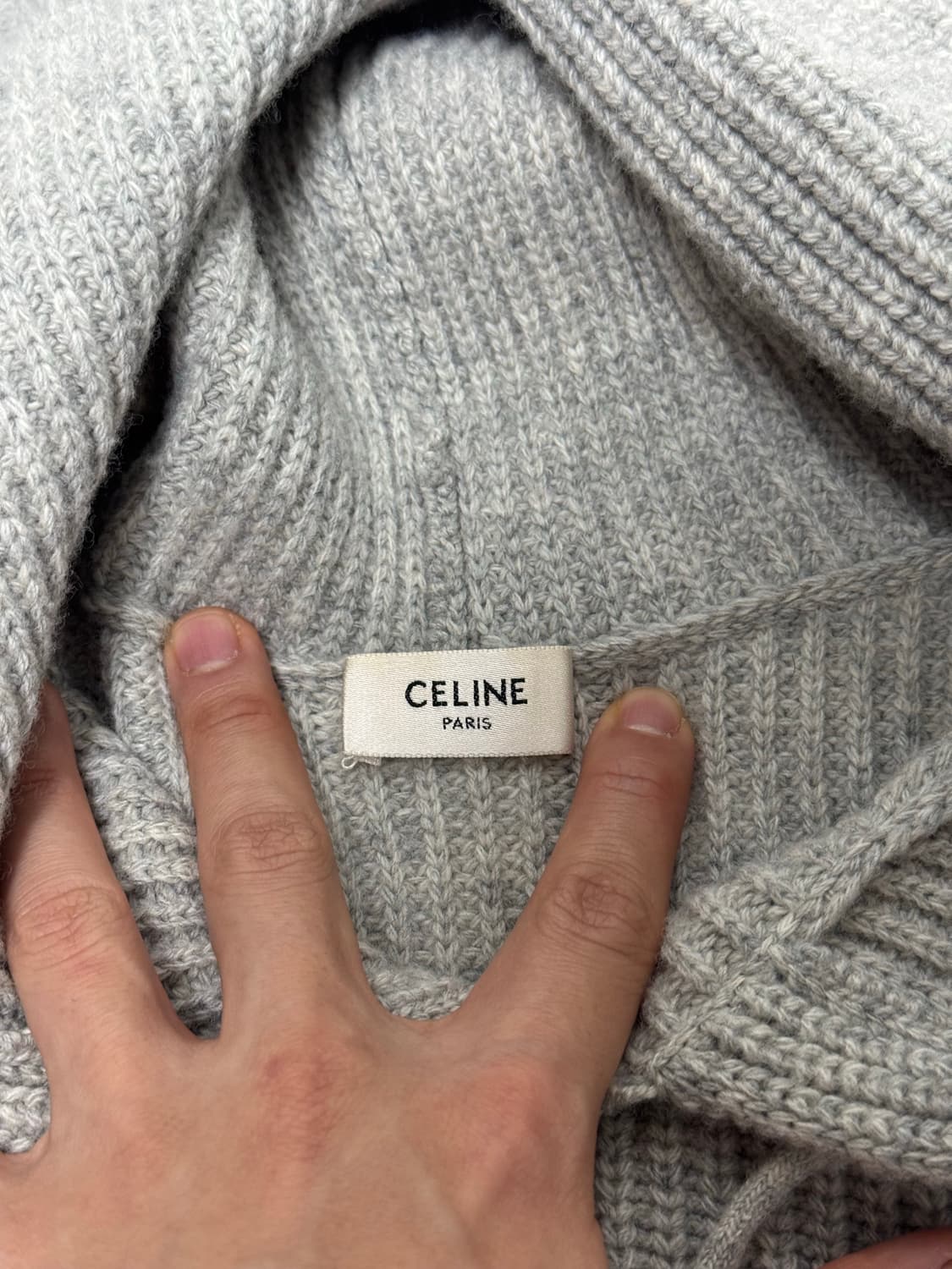 셀린느 / 리브드 울 로고 니트 후드 / M 상품이미지4