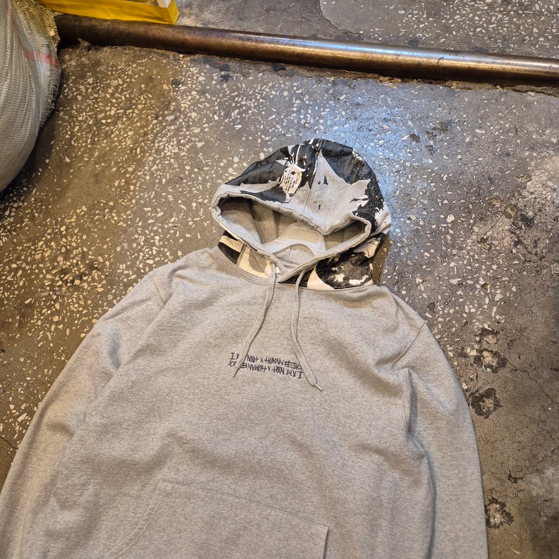 XL 아임낫휴먼비잉 그레이 후드  상품이미지5