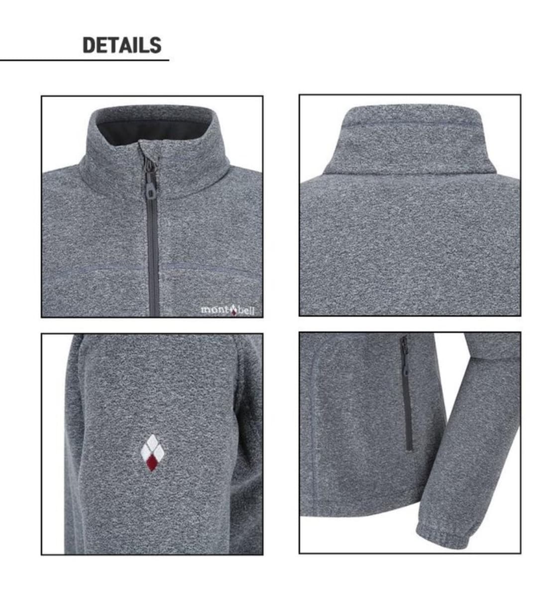몽벨 다우니2 플리스 집업 자켓 멜란지 그레이 S 새상품 상품이미지2