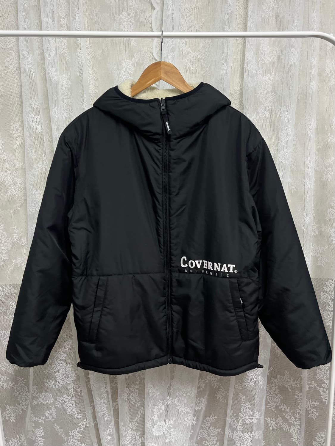 XL) 커버낫 리버시블 후리스 자켓 블랙 상품이미지1