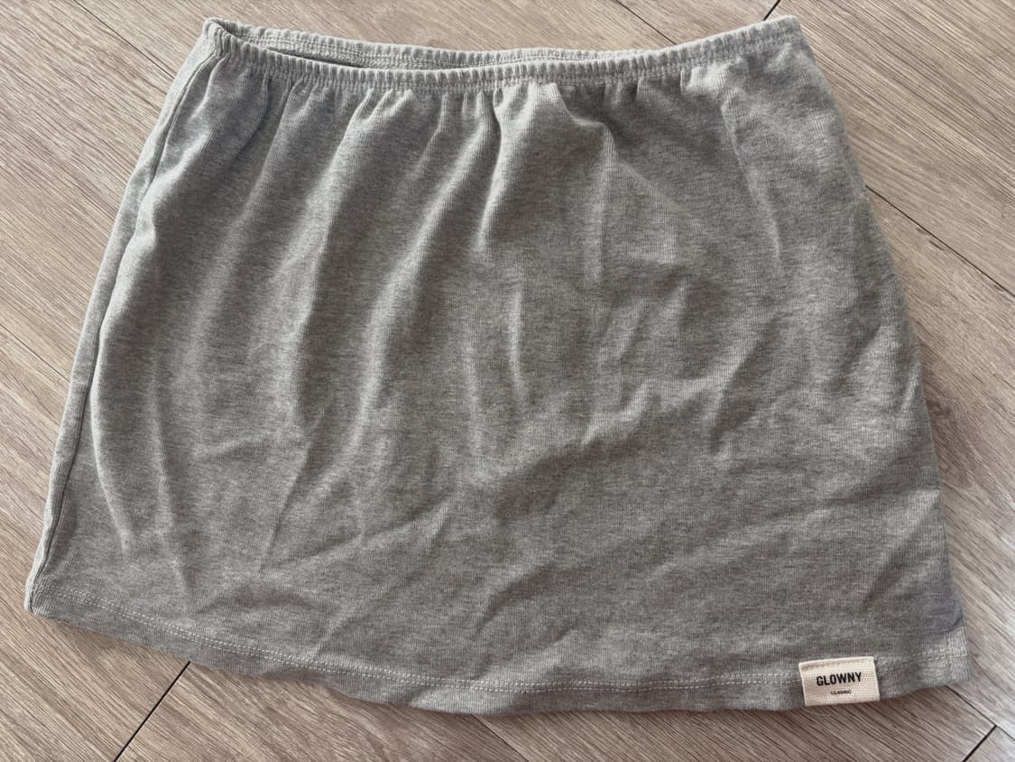 글로니 클래식 미니 스커트 그레이 상품이미지2