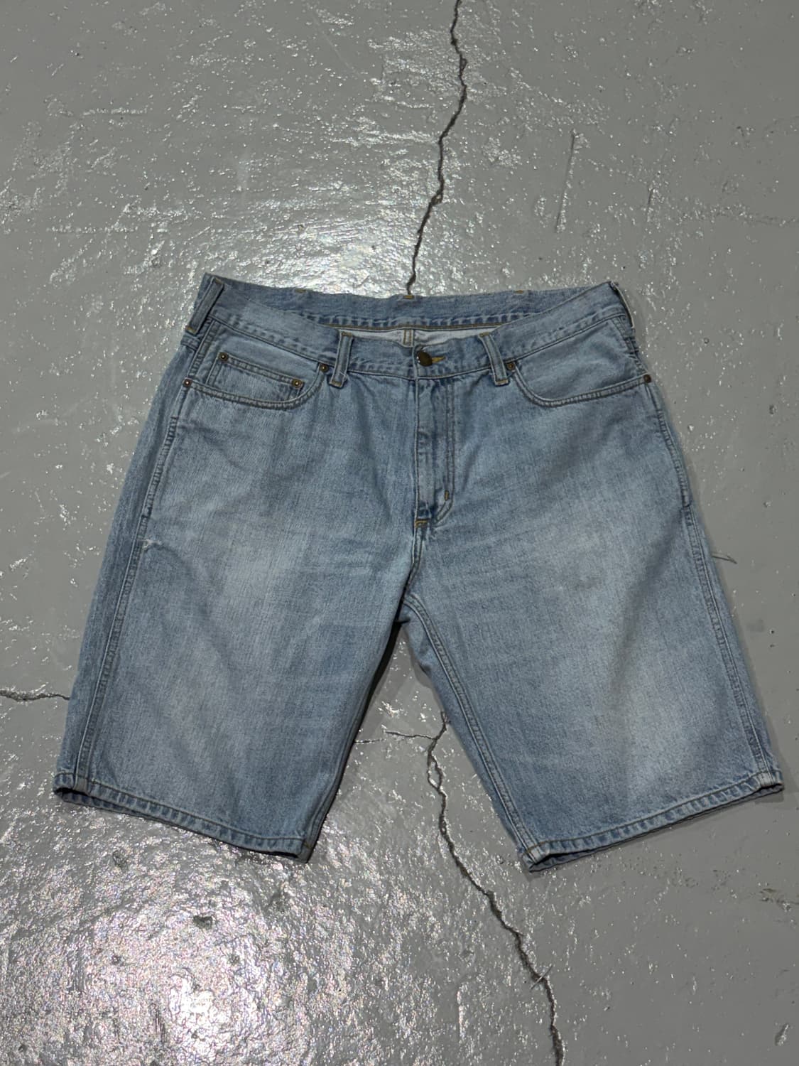 칼하트(Carhartt) 연청 웨스턴 데님 팬츠 반바지 상품이미지5