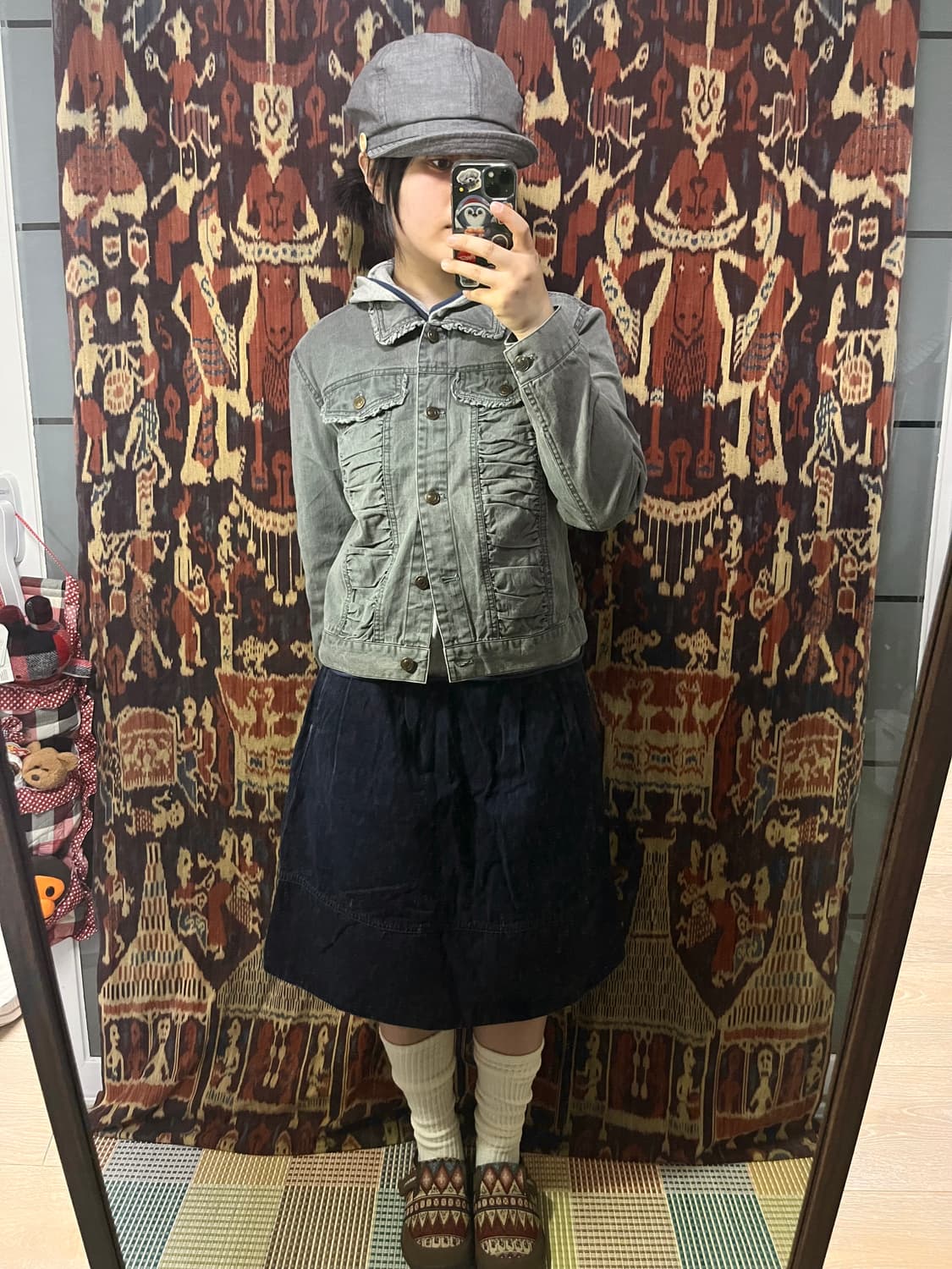 흑청 워싱 프릴 자켓 상품이미지3