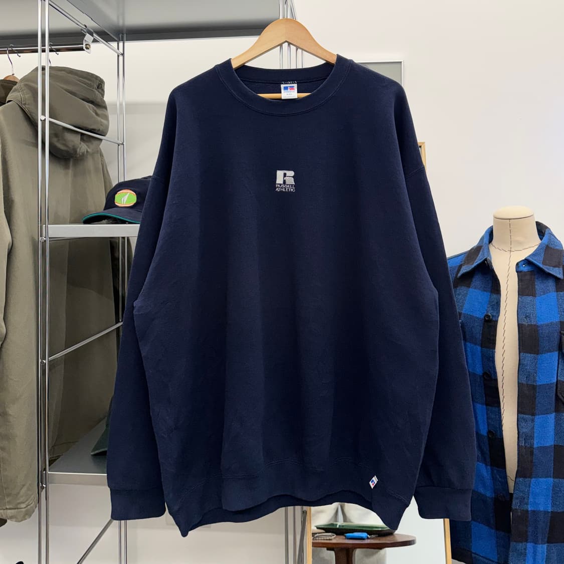 러셀 빈티지 센터 로고 스웻셔츠 맨투맨 (2XL) 상품이미지2